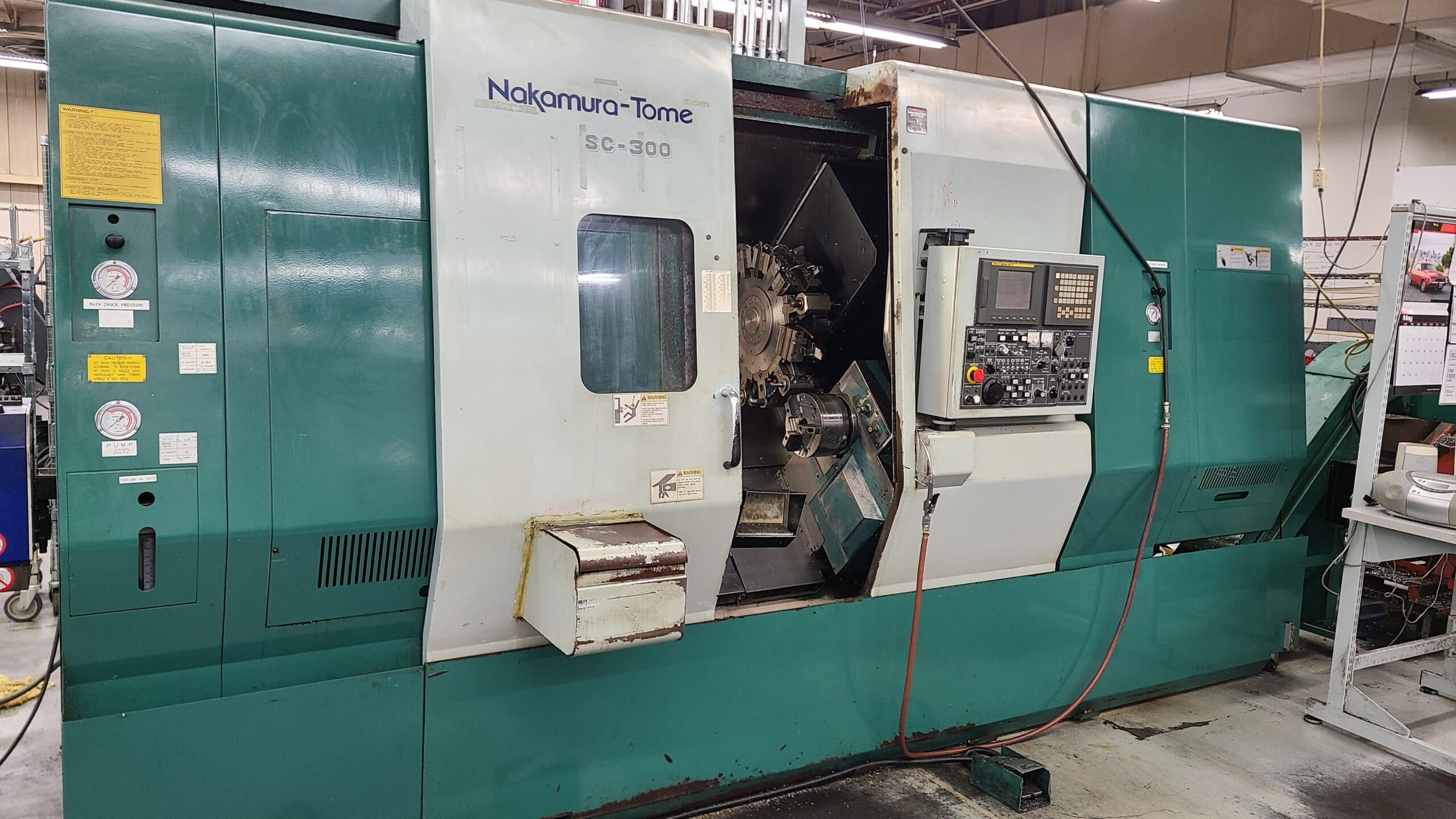 Nakamura SC300 CNC Lathe, 2002 - Known Issues, Live Tooling, Sub-Spindle, Tailstock
