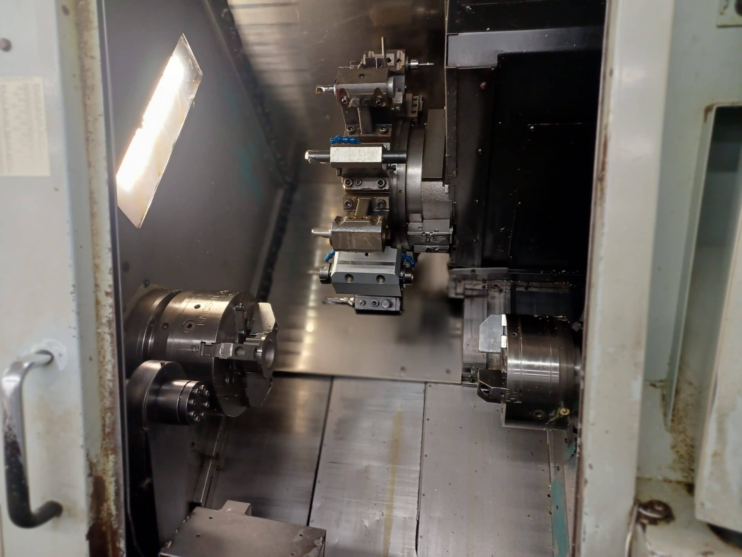 Nakamura SC300 CNC Lathe, 2002 - Known Issues, Live Tooling, Sub-Spindle, Tailstock - Image 4