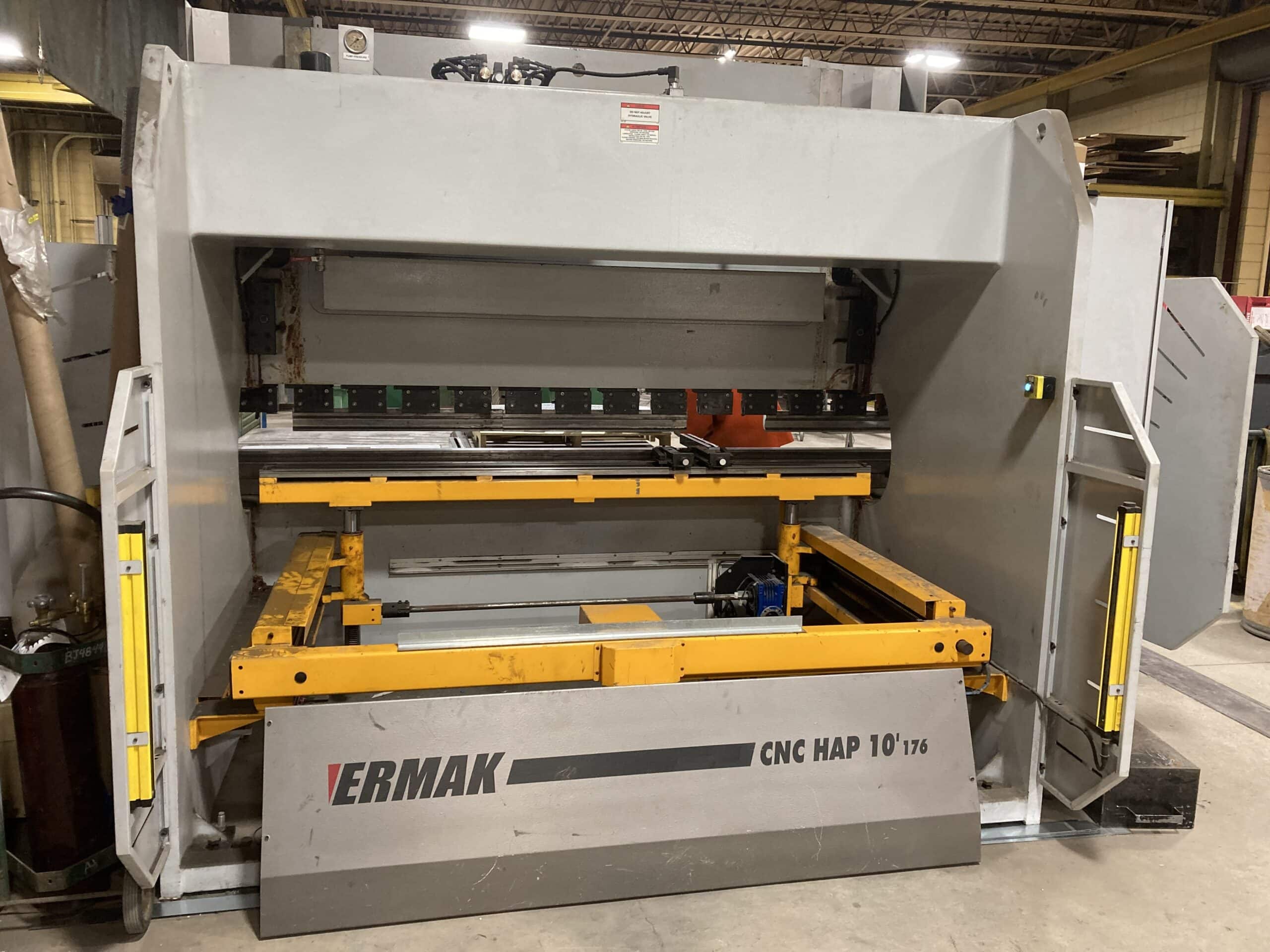 176 Ton x 10' Ermak CNC HAP 10-176 Press Brake, 2011- Manual Crowning - Image 4