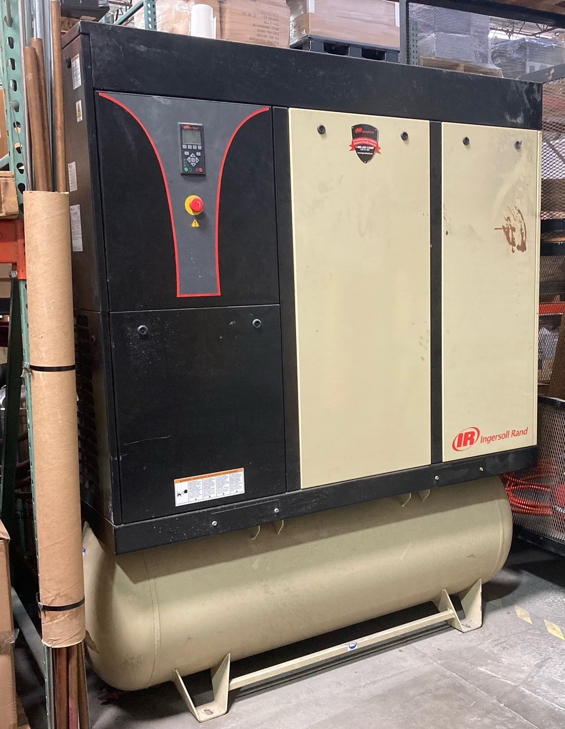 Ingersoll Rand IRN30H-CC-HV 30HP Rotary Screw Compressor, 2014 - 120 Gallon Auxiliary Tank - Image 2