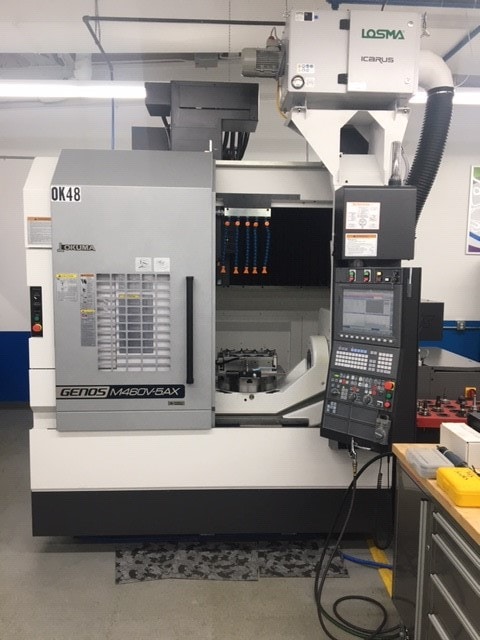 Okuma Genos M460V-5AX VMC, 2018 - Low Hours, Under Power, Probing, Inspection Ready