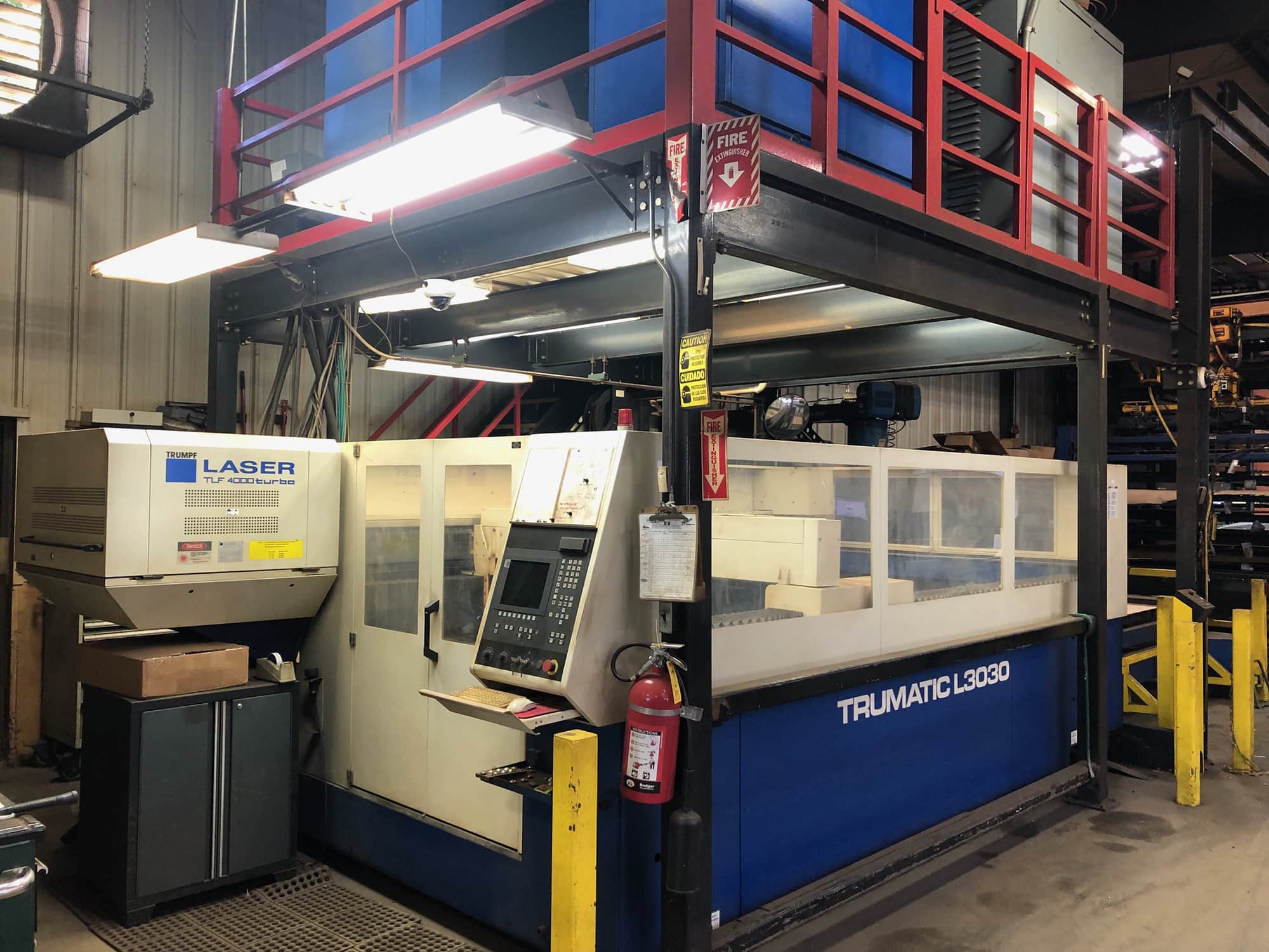 4000 Watt Trumpf L3030 CO2 Laser, 2000 - 5’ x 10’ Table