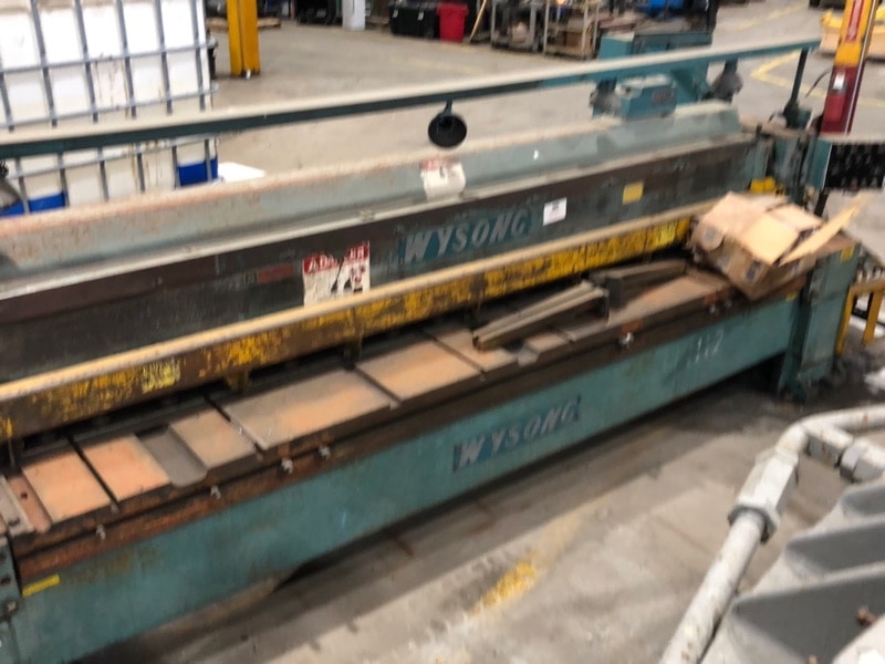 3/16" X 12' Wysong 7-144 Shear, 3 Support Arms, 18 Hold Downs - Image 2