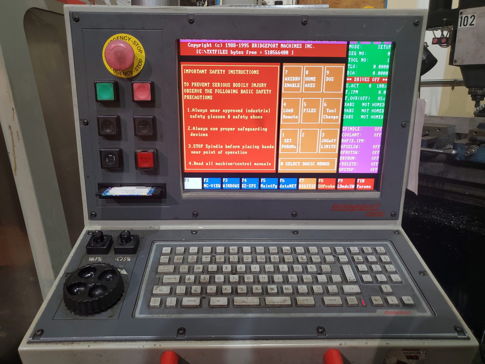 Bridgeport VMC 1000 22, 1997, CNC VMC - Cat 40, 40x20 Travels - Image 4