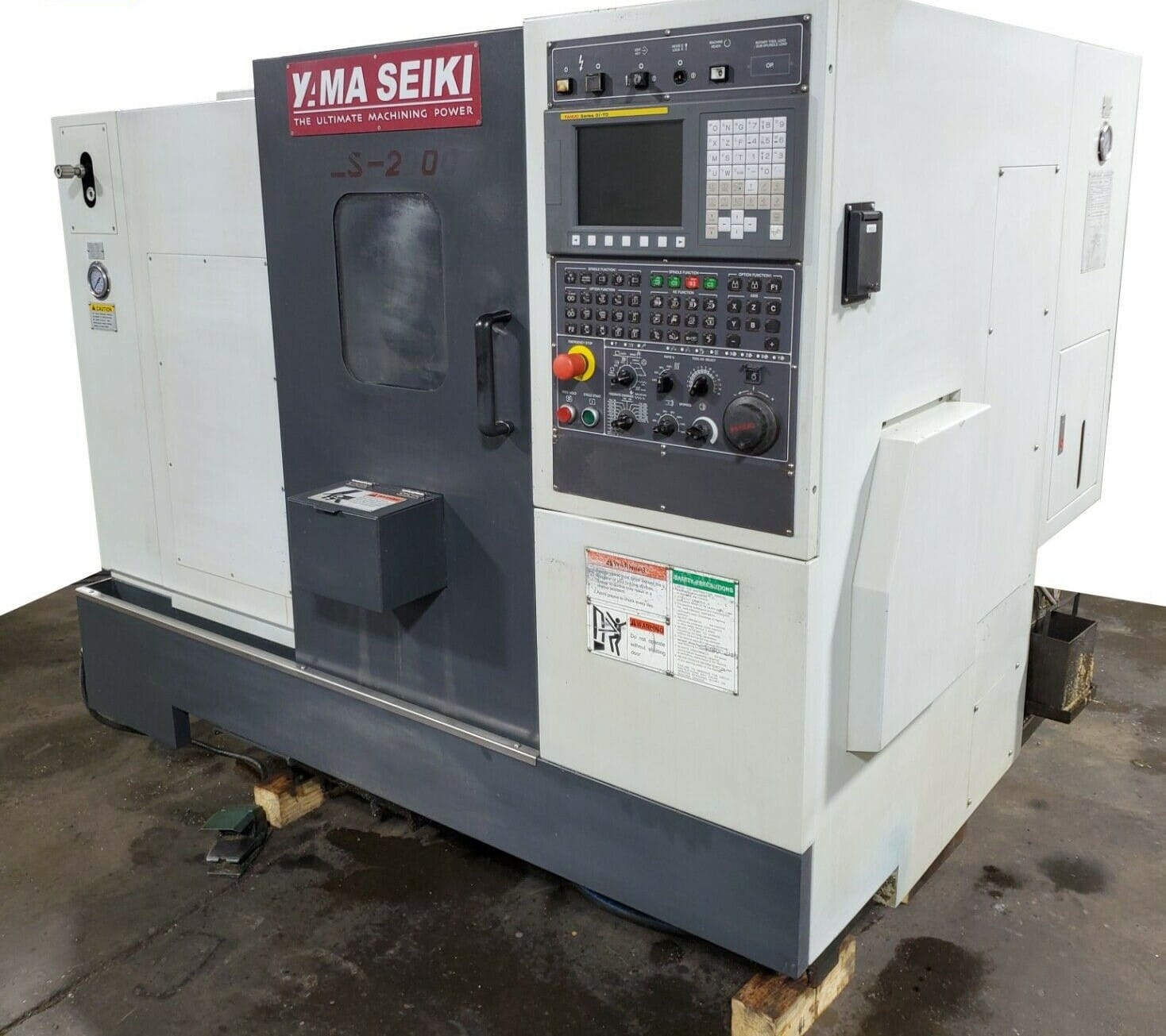 Yama Seiki GLS-2000 CNC Lathe, 2012 - 8" Chuck, Hyd. Tailstock, Barfeed Interface