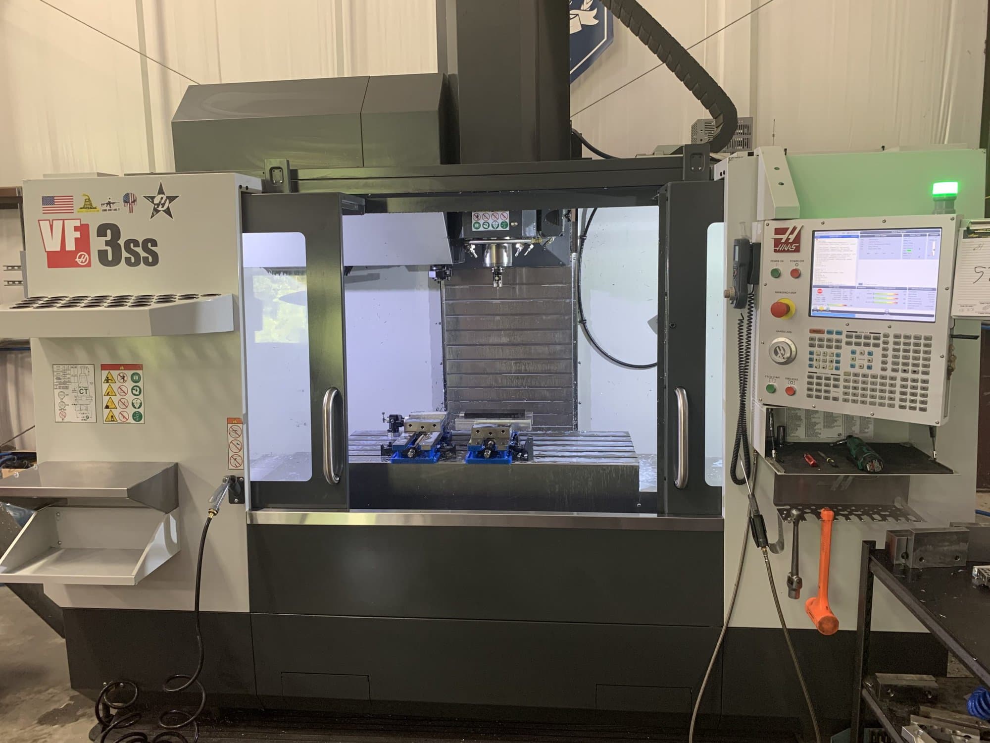 Haas VF-3SS VMC, 2019-4th Axis Ready, 12K RPM, WIPS, Pro Coolant, Low hours, Available Immediately