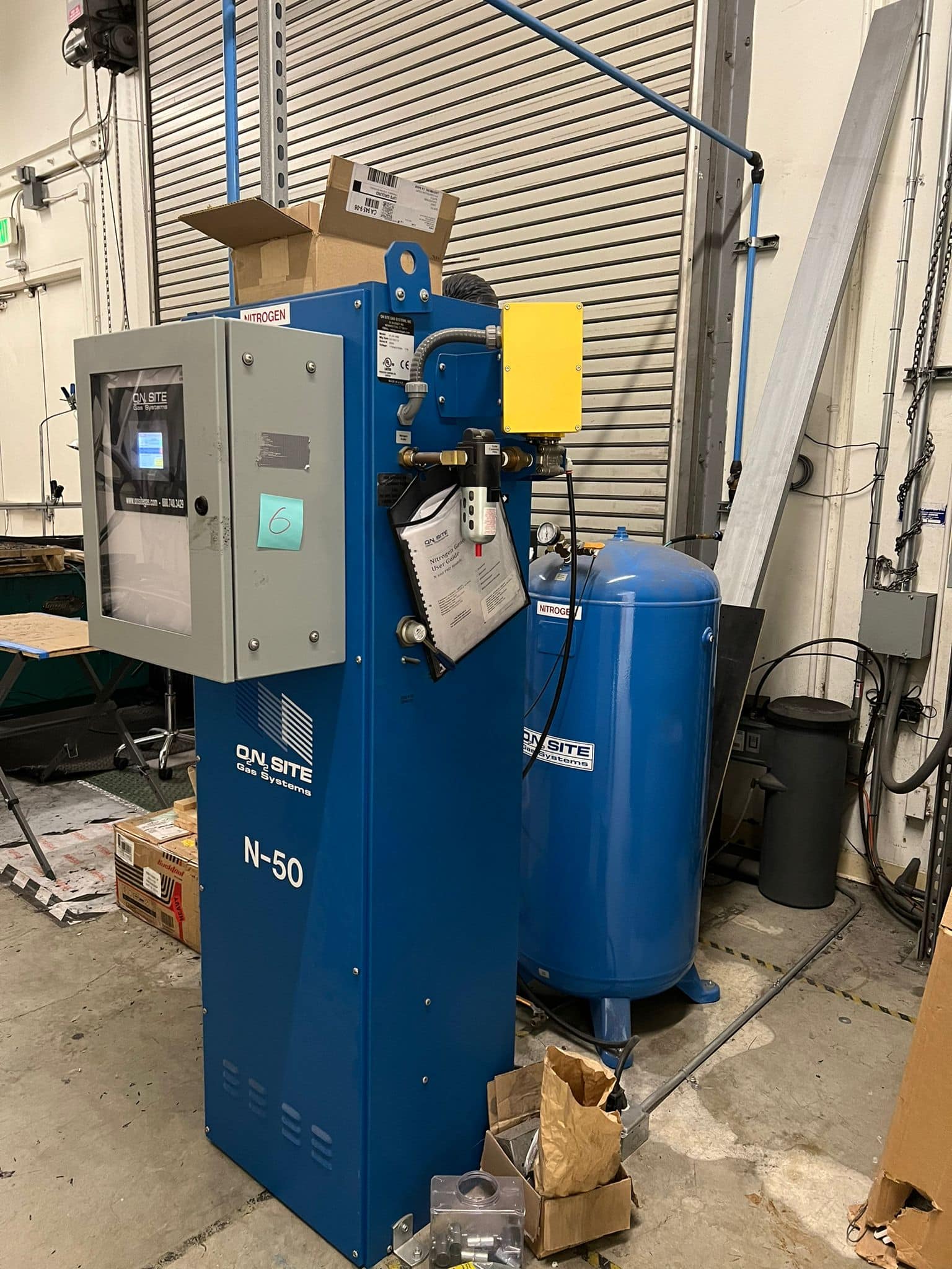 O2N2 N-50 Nitrogen Generator and N-50 Nitrogen Generator Tank 60 gals, 2019