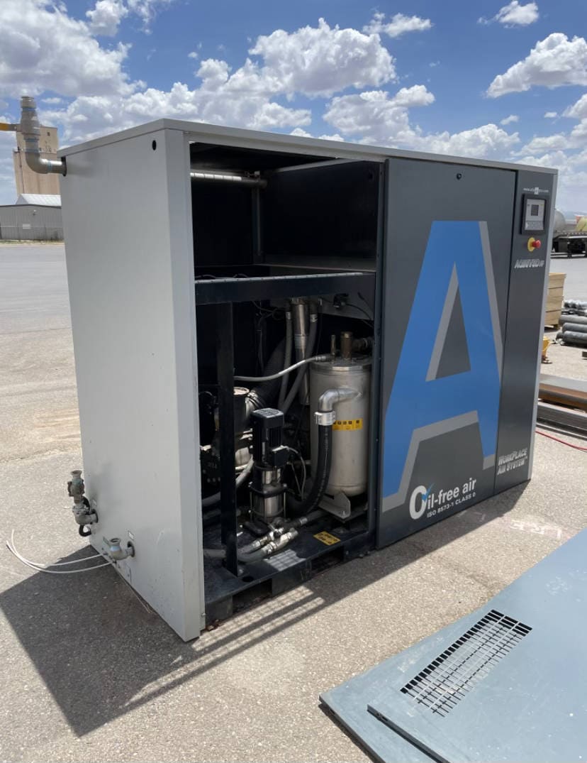 Atlas AQ55 Rotary Screw Water Injected Air Compressor, 2016 - 75HP (1)