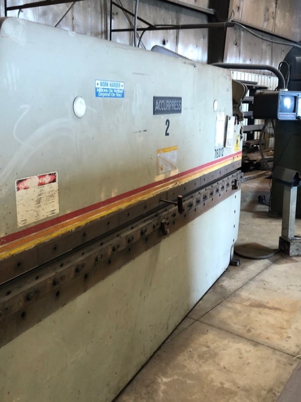 60 Ton x 12' Accurpress 76012 CNC Press Brake, 1992 - Single Axis Backguage - Image 8