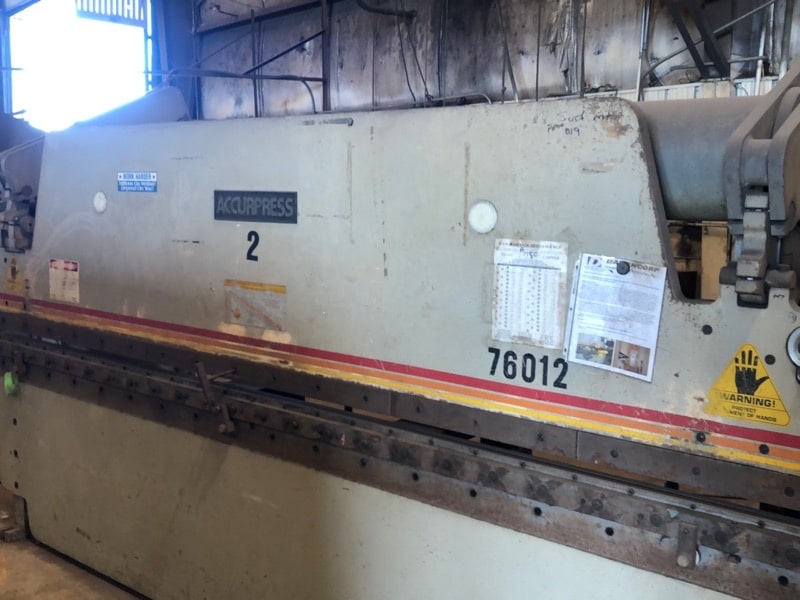 60 Ton x 12' Accurpress 76012 CNC Press Brake, 1992 - Single Axis Backguage - Image 9