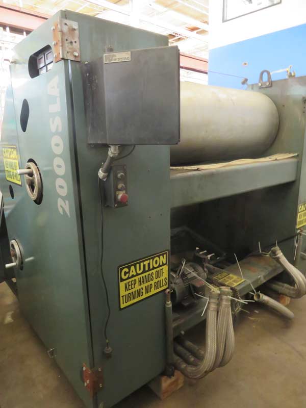 24" x 60" Gloucester Chrome Three Roll, 1999 - 45 Degree Sheet Stack, Cooling and Polishing Stand - Image 4