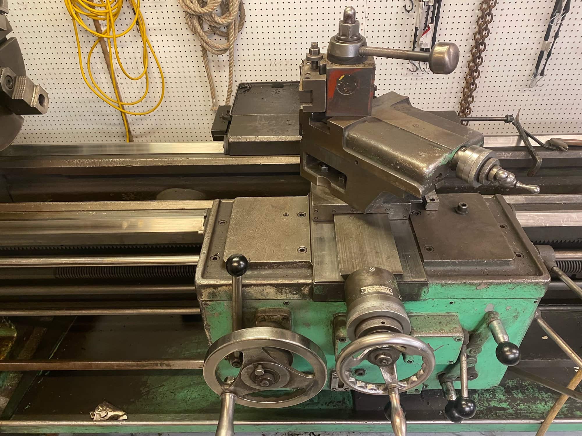 American Tool Works Style “D” 20x78 Engine Lathe, 1969 - Tailstock, Chucks, DRO - Image 10