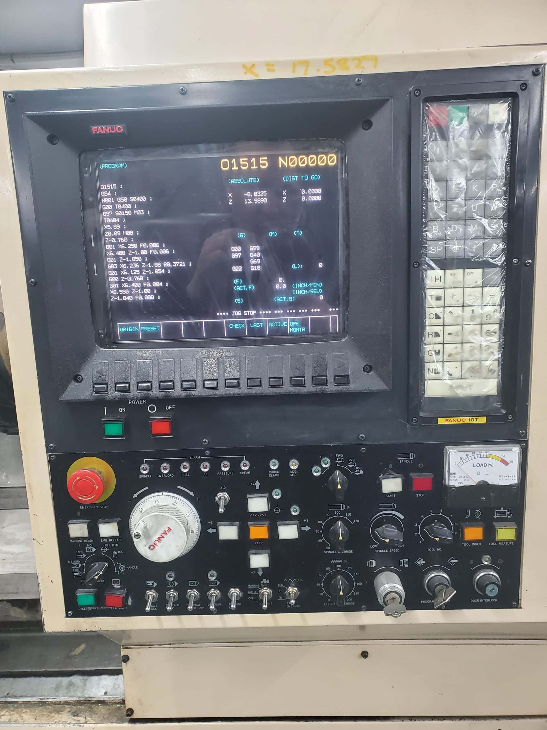 Daewoo Puma 12L CNC Lathe, 1988 - Tailstock, Fanuc Control - Image 4