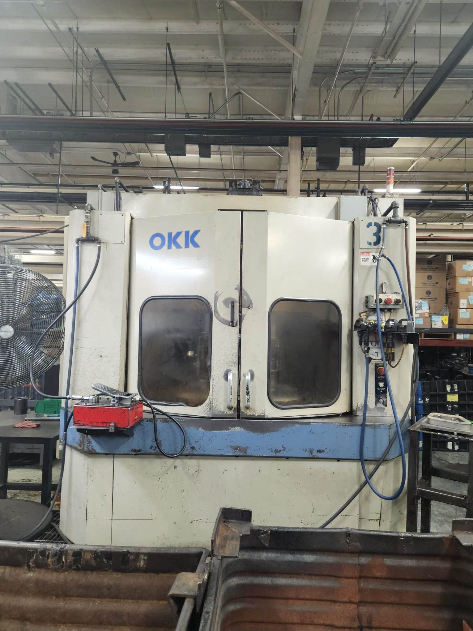 OKK HM-80S 800MM HMC, 1999 - TSC, Fanuc Control, Chip Conveyor