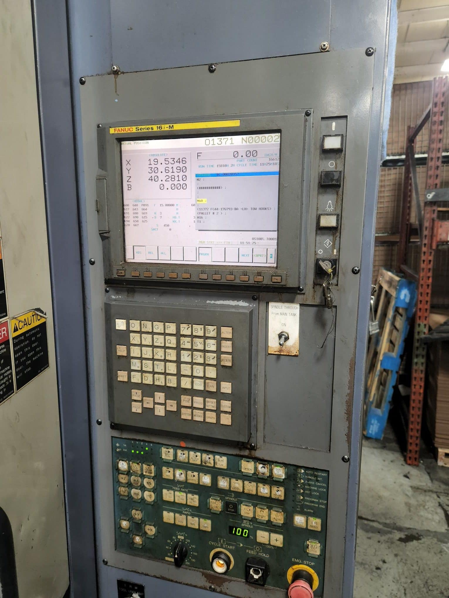 OKK HM-80S 800MM HMC, 1999 - TSC, Fanuc Control, Chip Conveyor - Image 3