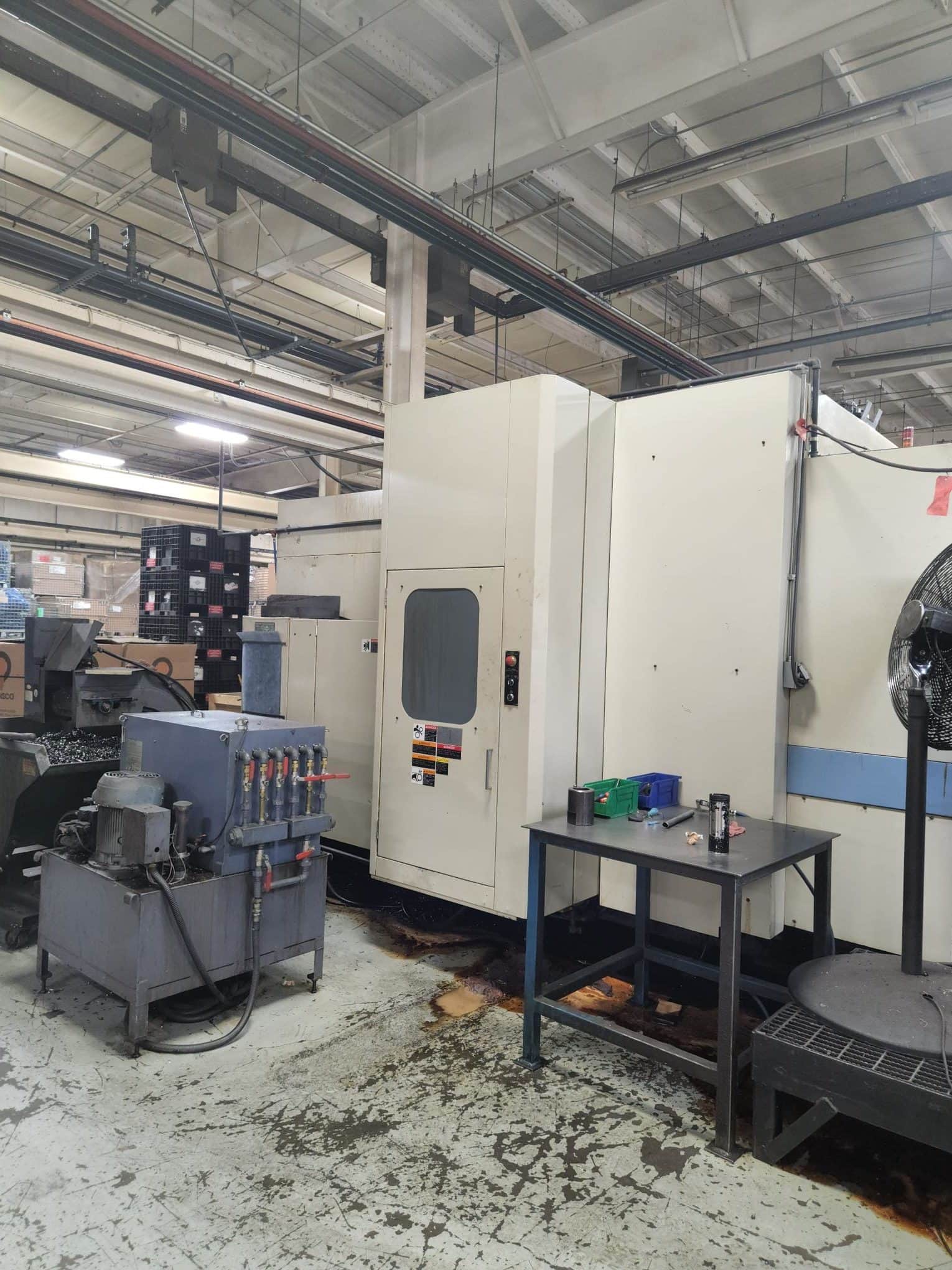 OKK HM-80S 800MM HMC, 1999 - TSC, Fanuc Control, Chip Conveyor - Image 4