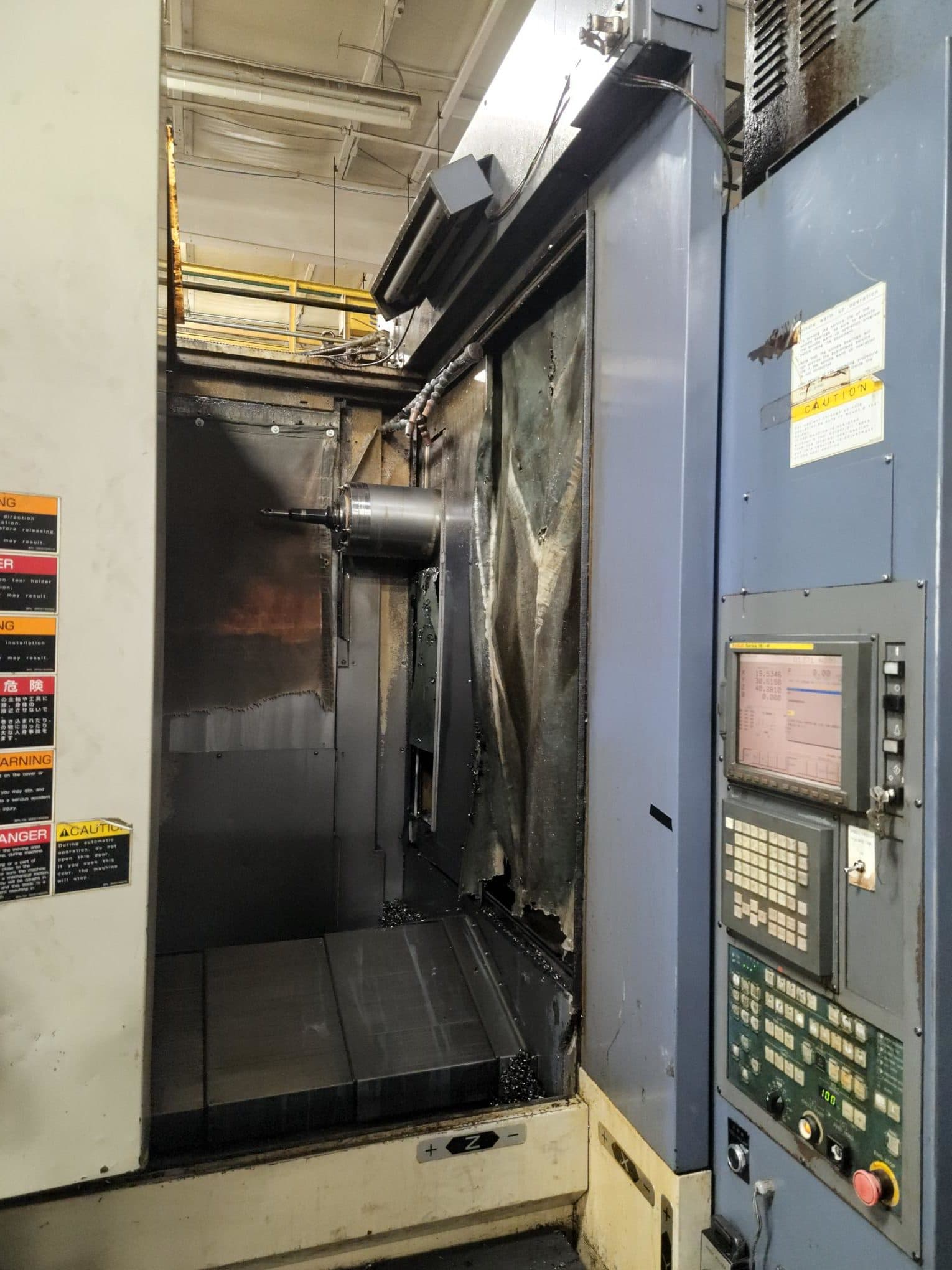 OKK HM-80S 800MM HMC, 1999 - TSC, Fanuc Control, Chip Conveyor - Image 5