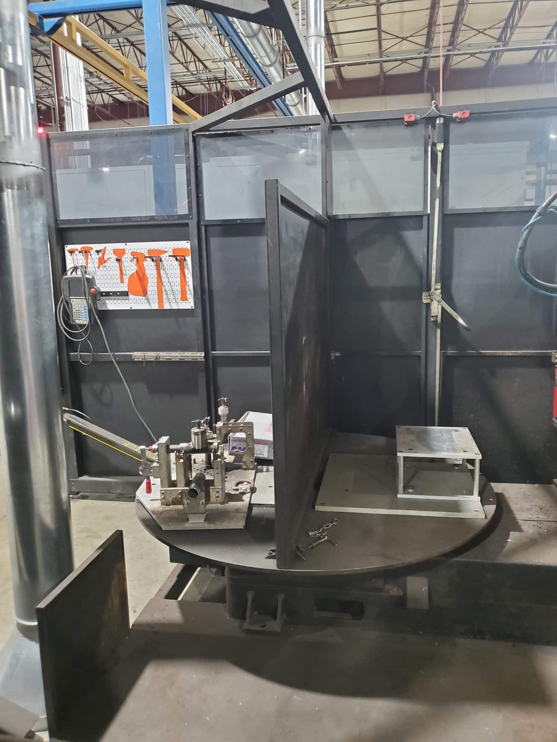 Lincoln System 40 Robotic Welding Cell, Power Wave 455M/STT, 2007 - New Head Included. - Image 9