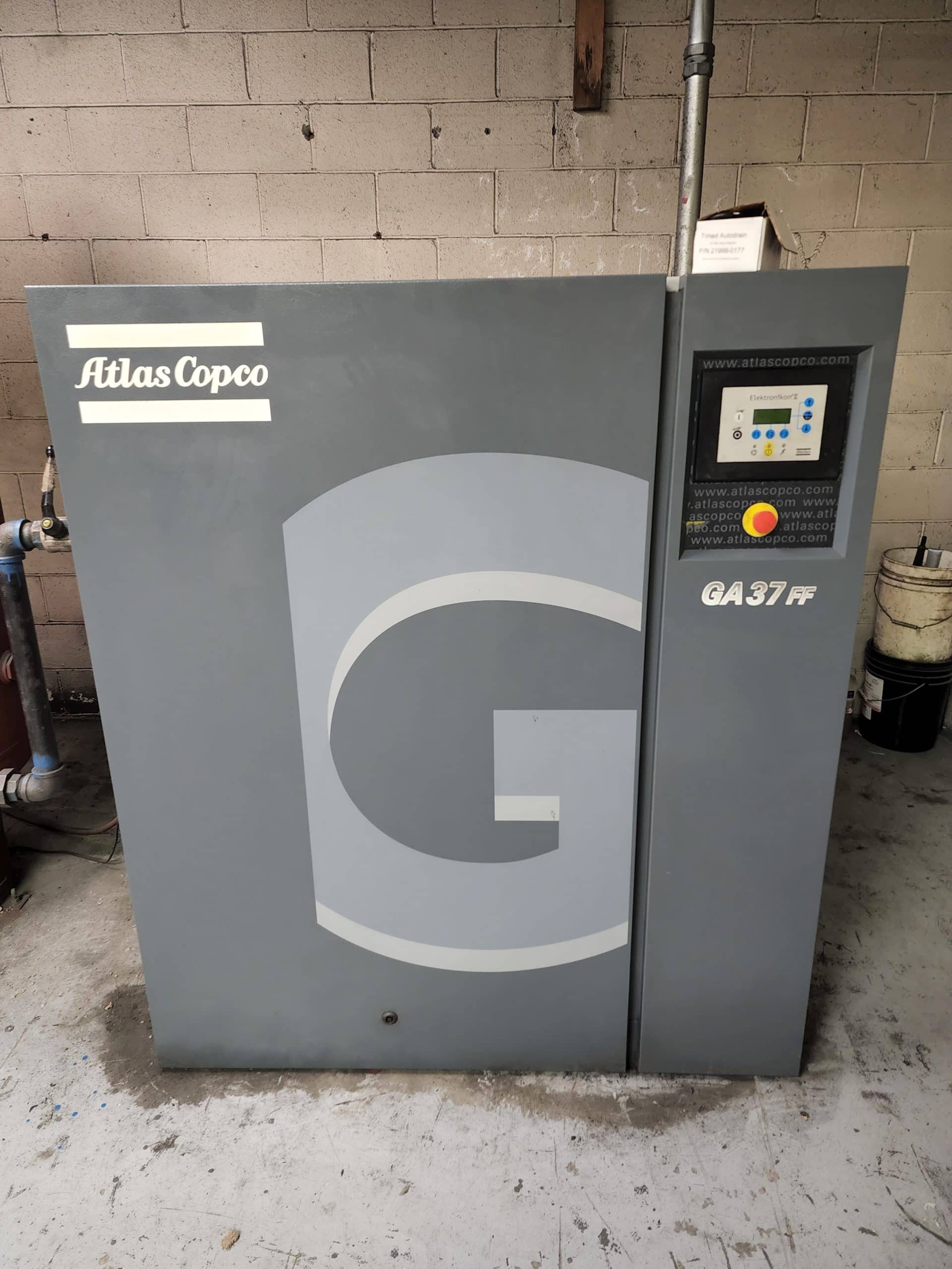 50 HP Atlas Copco GA37FF Compressor, 2008