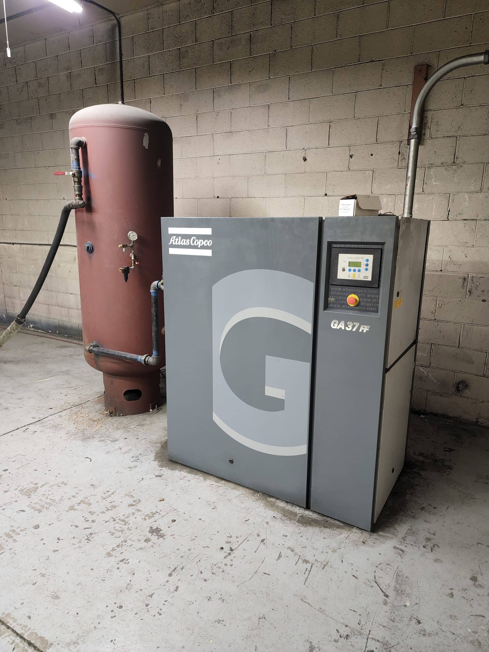 50 HP Atlas Copco GA37FF Compressor, 2008 - Image 3