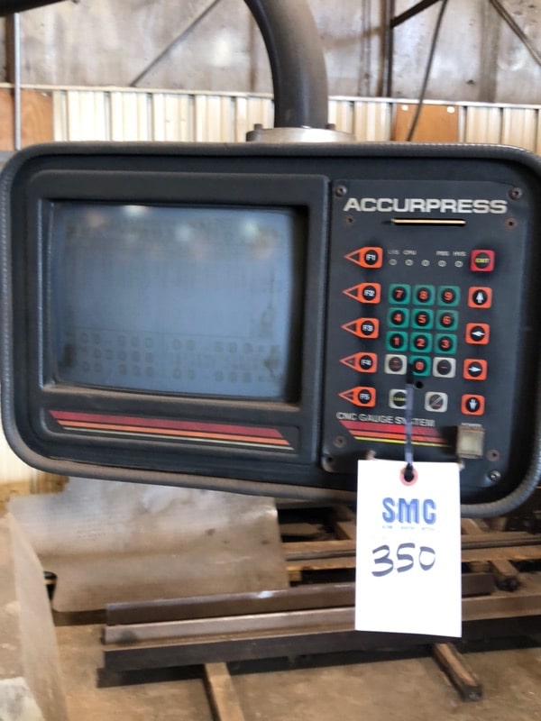 60 Ton x 12' Accurpress 76012 CNC Press Brake, 1992 - Single Axis Backguage - Image 4