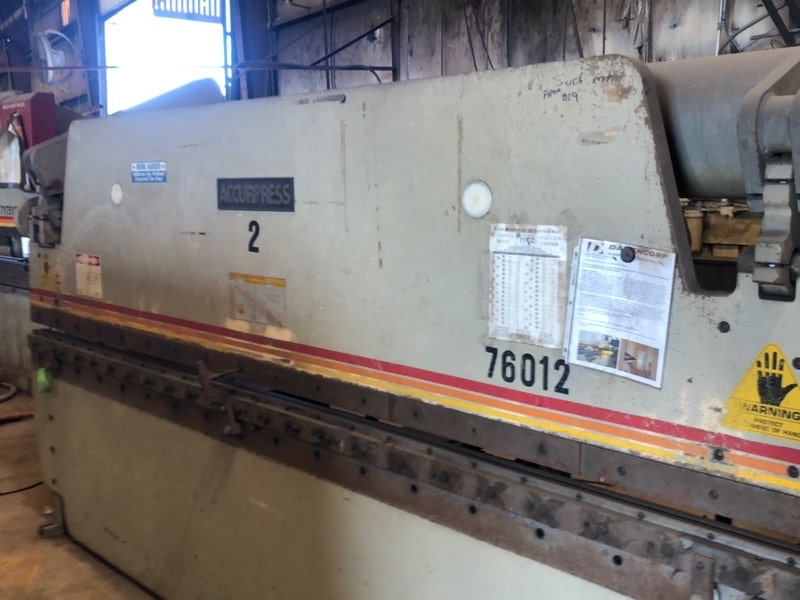 60 Ton x 12' Accurpress 76012 CNC Press Brake, 1992 - Single Axis Backguage - Image 6