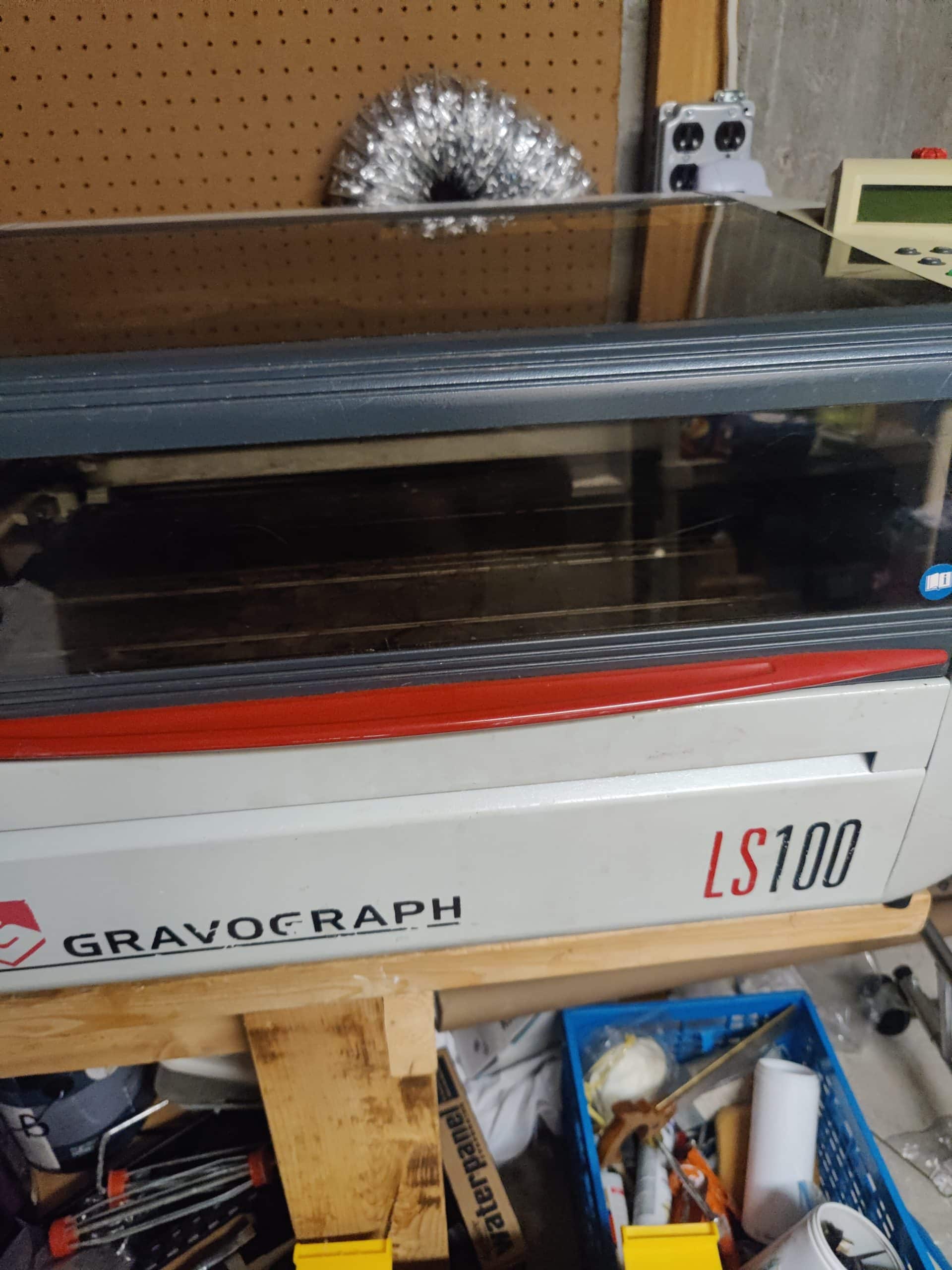 35W Gravograph LS100 C02 Laser Engraver, 2012 - 18" x 12", Blower Included