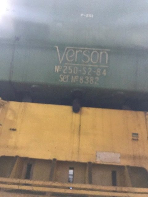 250 Ton Verson Press No. 250-S2-84 Straight Press, 1950 - Image 3