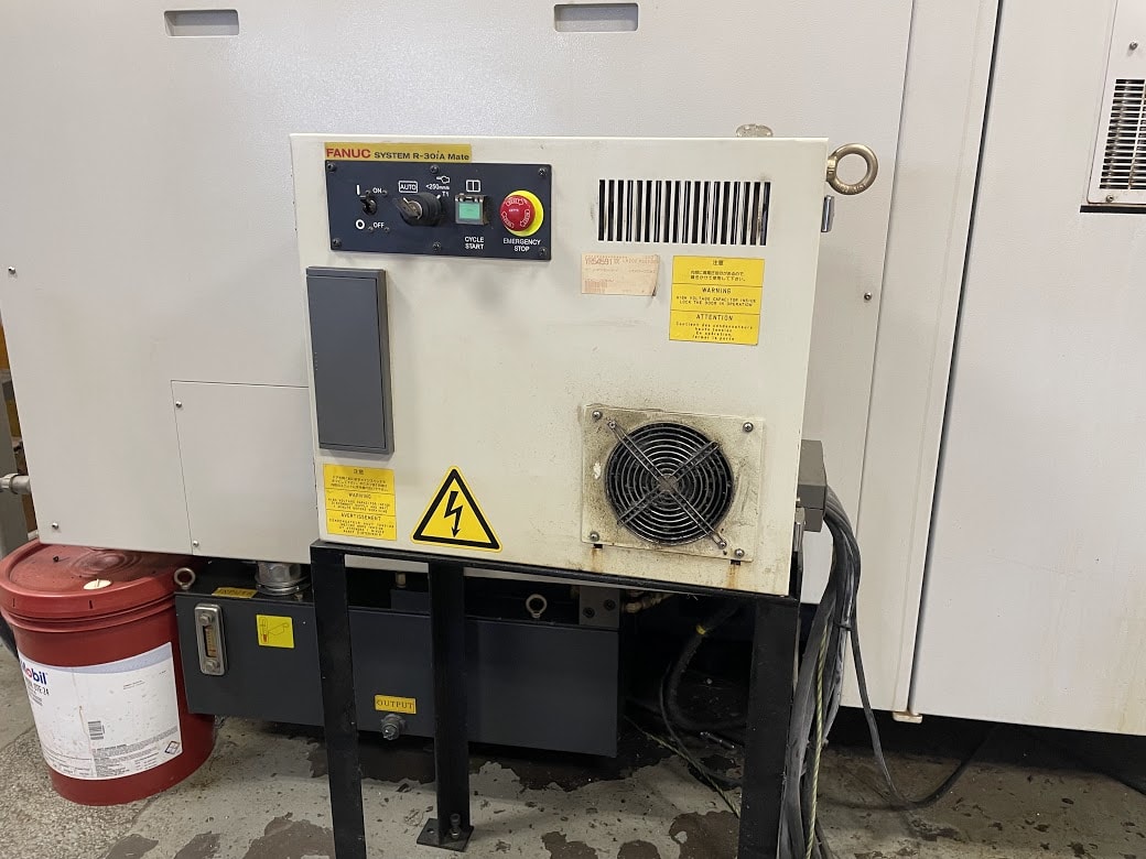 Feeler FTC-150 CNC Lathe, 2011- Fanuc Robot Loader, Chip Conveyor - Image 9