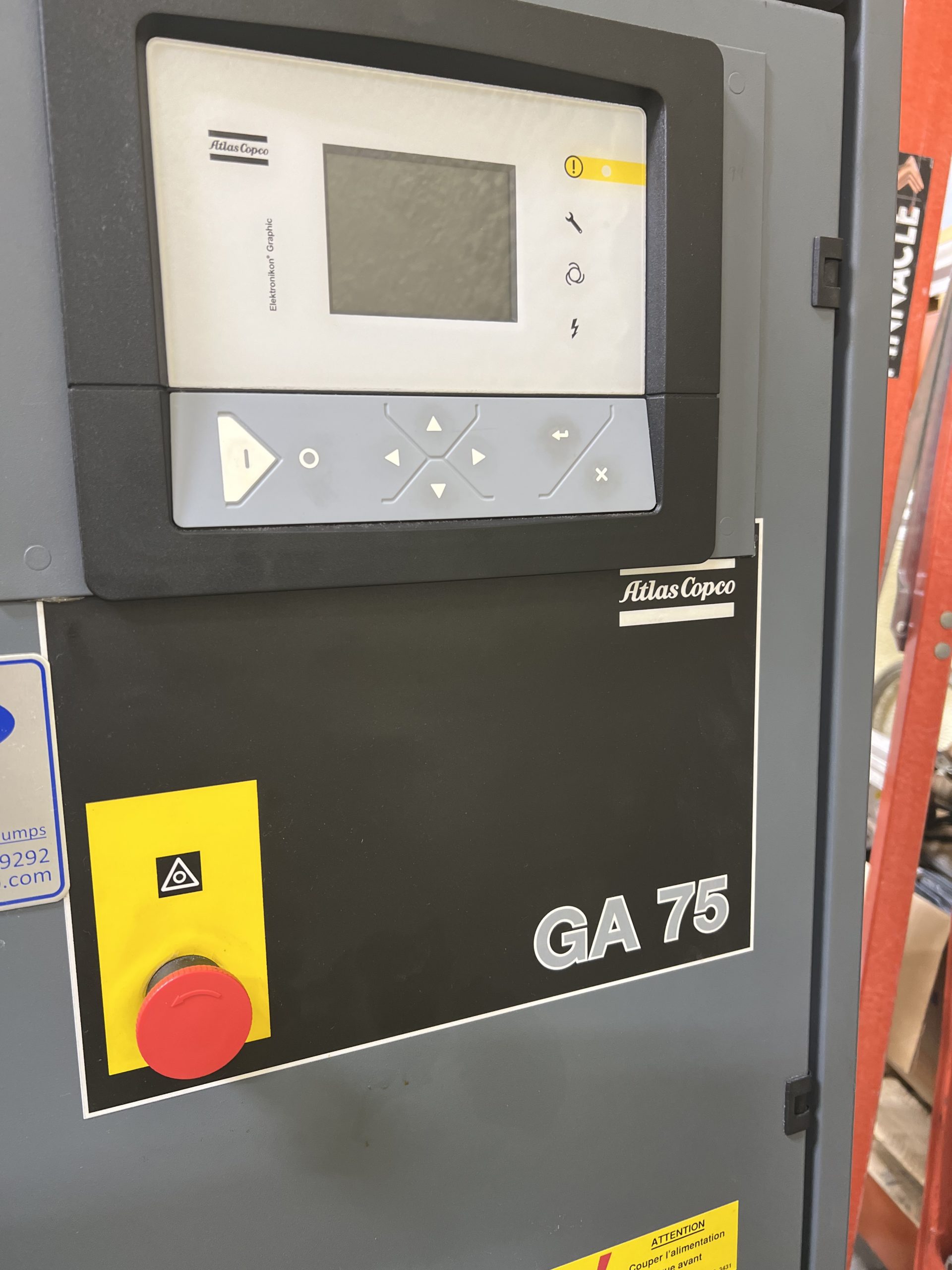 100 Hp. Atlas Copco GA75 Rotary Screw Compressor, 1998 - Image 2
