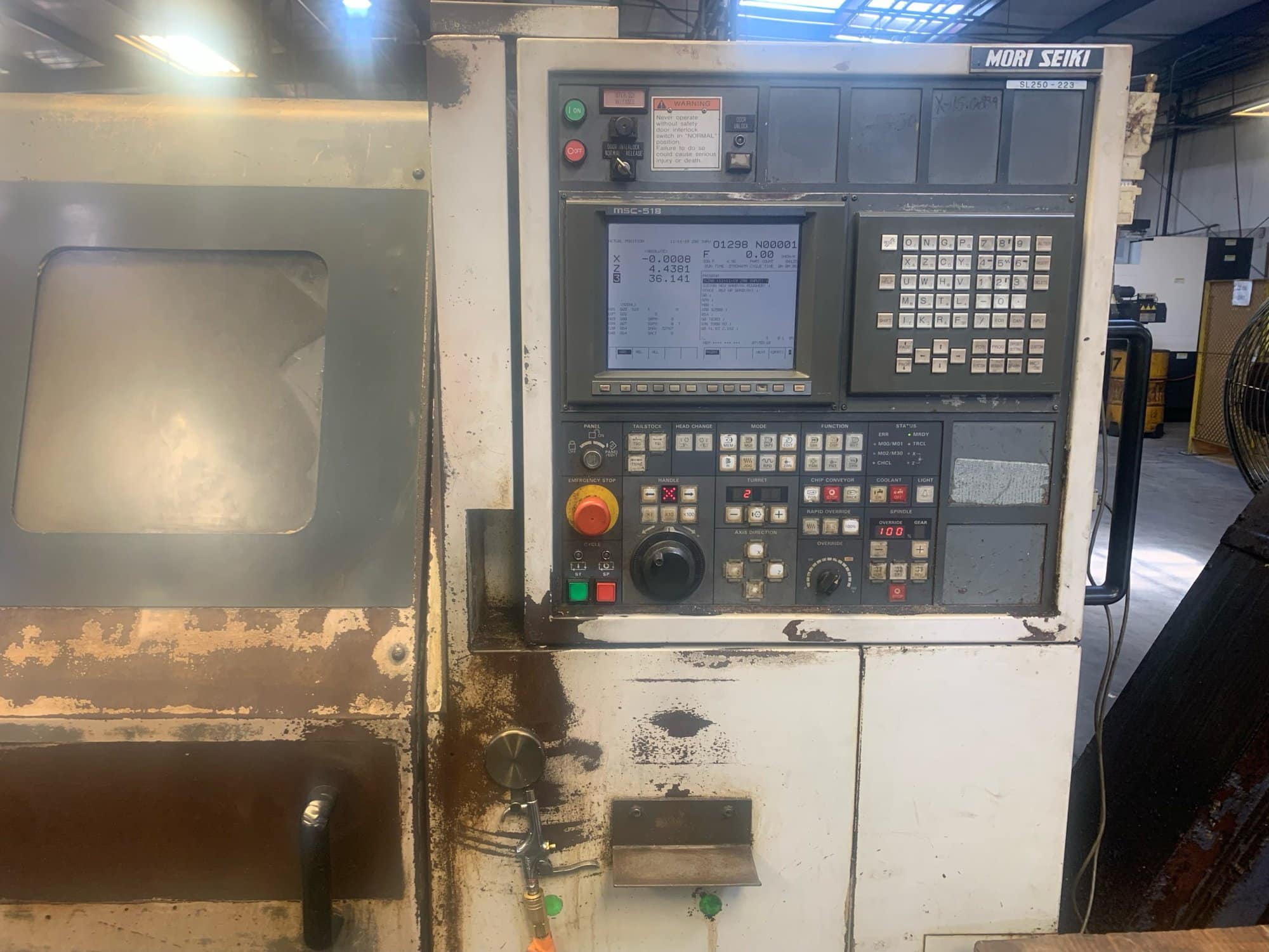 Mori Seiki SL-250B CNC Lathe, 1997 - Tailstock, Probe - Image 2