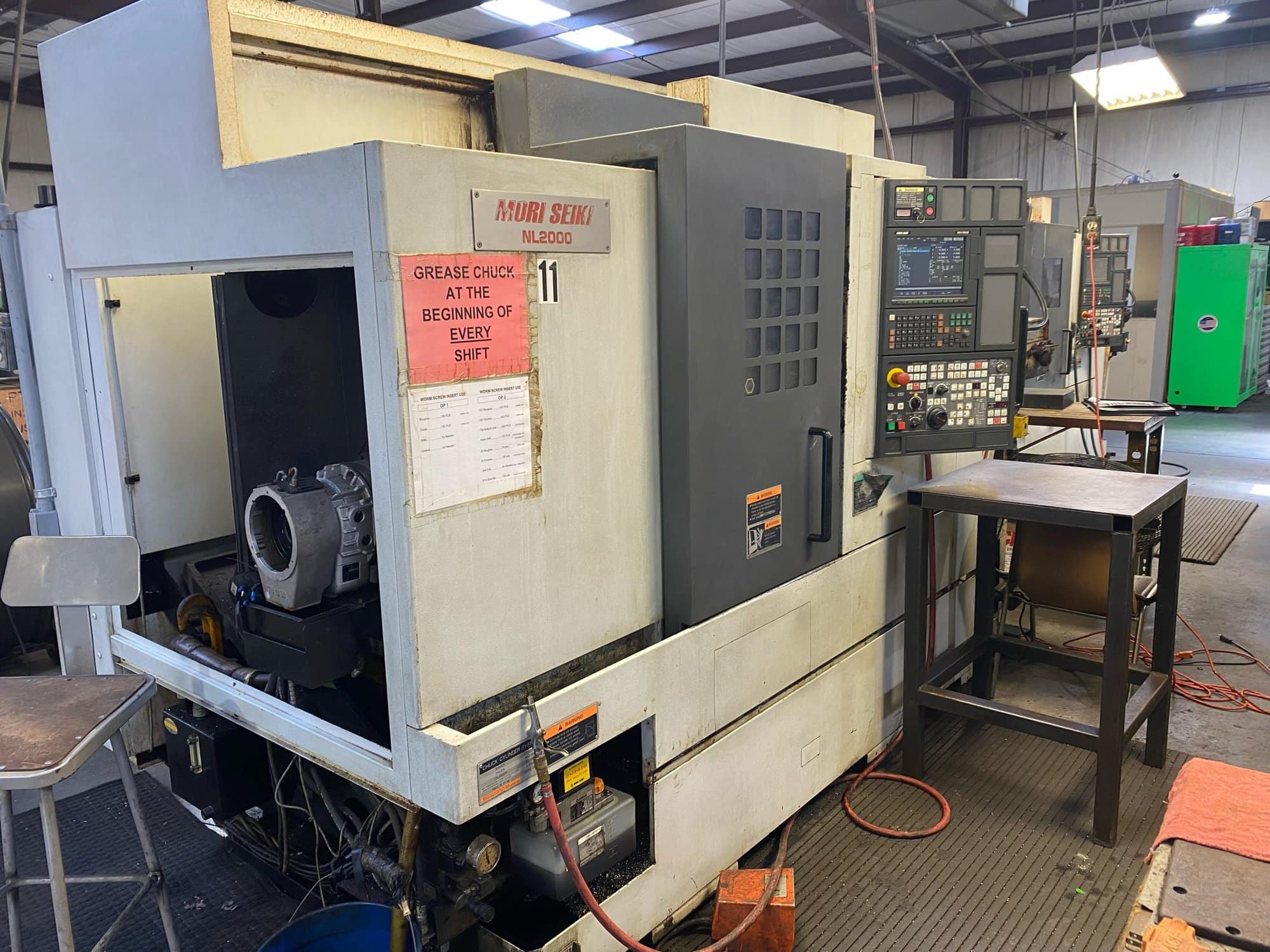Mori Seiki NL-2000 500 CNC Lathe, 2007- Tailstock