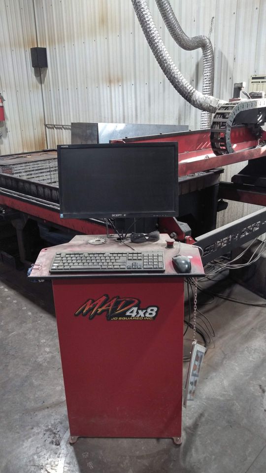 4 x 8 JD Squared, MAD Plasma Table, 2010 - Hypertherm 85 Power Supply, Water Table, XL Marking - Image 2