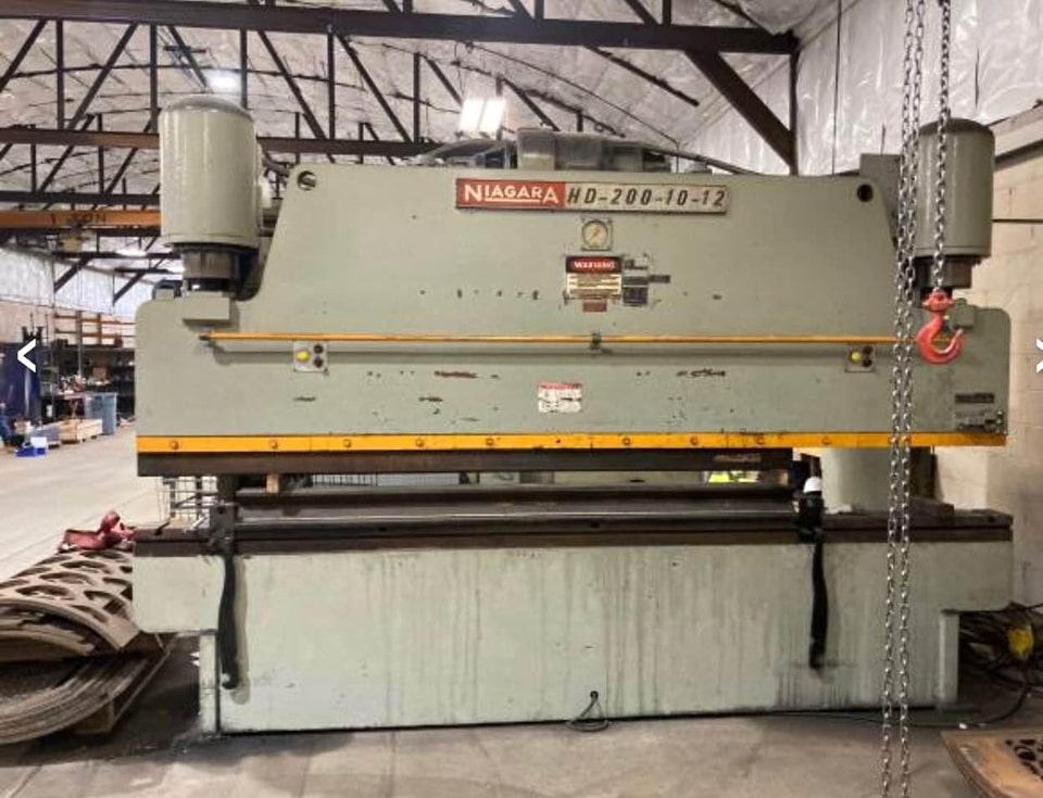 200 Ton x 12' Niagara HD 200-10-12 Press Brake -Tooling Included