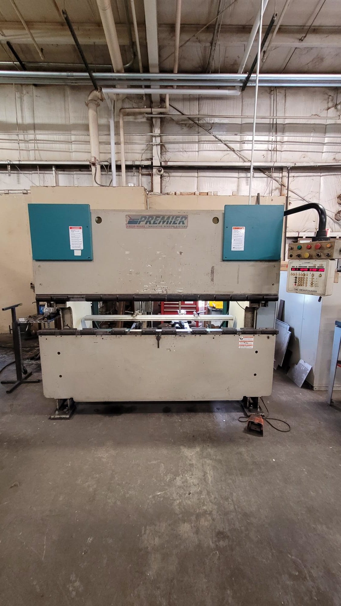 70 Ton x 8' Premier 870 CNC Press Brake, 2000- Automec CNC 300 2-Axis Backgauge