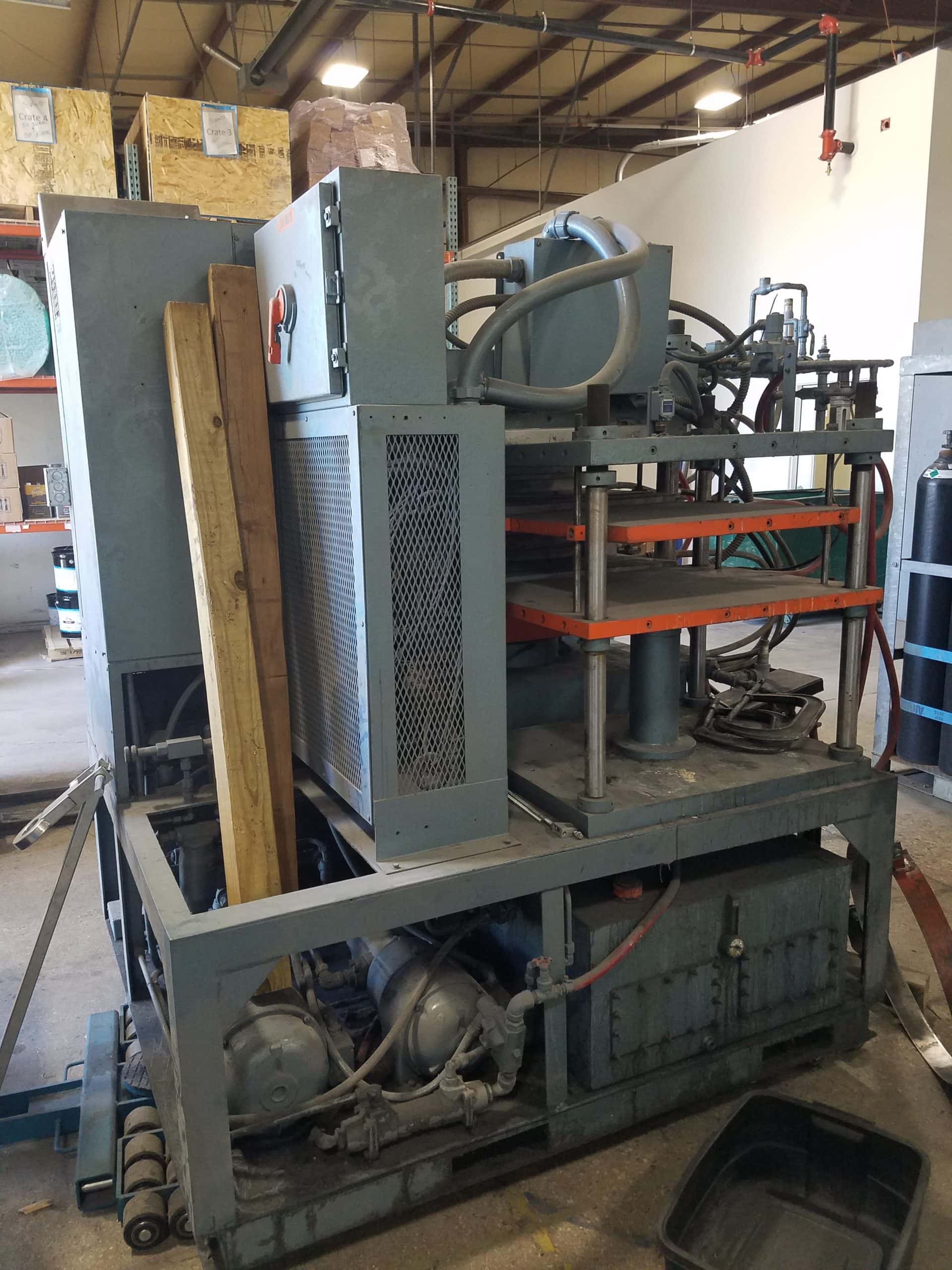 100 Ton Rucker Phi Industrial Heated Platen Press, 1973- **Make an Offer** - Image 3