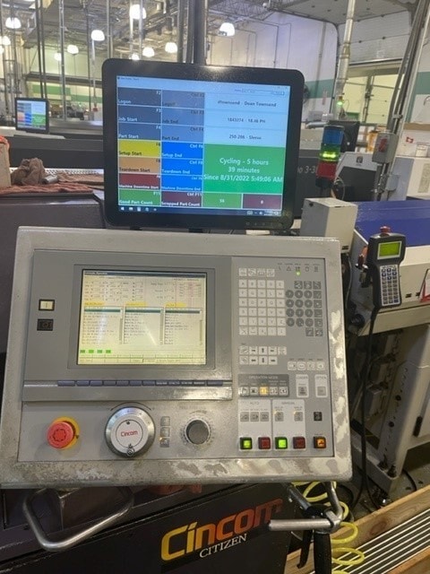 Citizen M20 CNC Swiss Lathe, 2003-Bar Feeder, High Pressure Coolant - Image 3