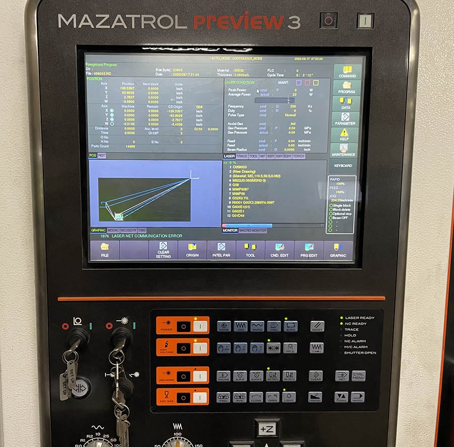6,000 Watt Mazak Optiplex Nexus 3015 Fiber Laser, 2017 - 5’ x 10’ Table - Image 7