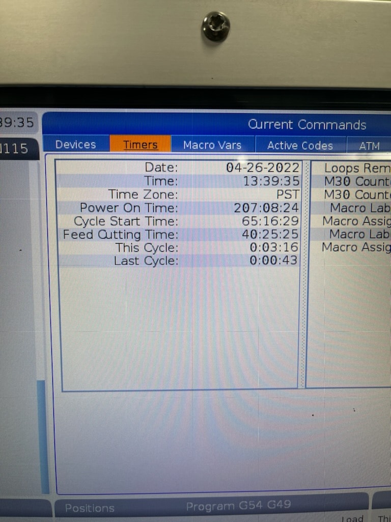 Haas VF-4, 2020 - WIPS, Chip Auger, Coolant Thru Spindle, Low Hours - Image 4