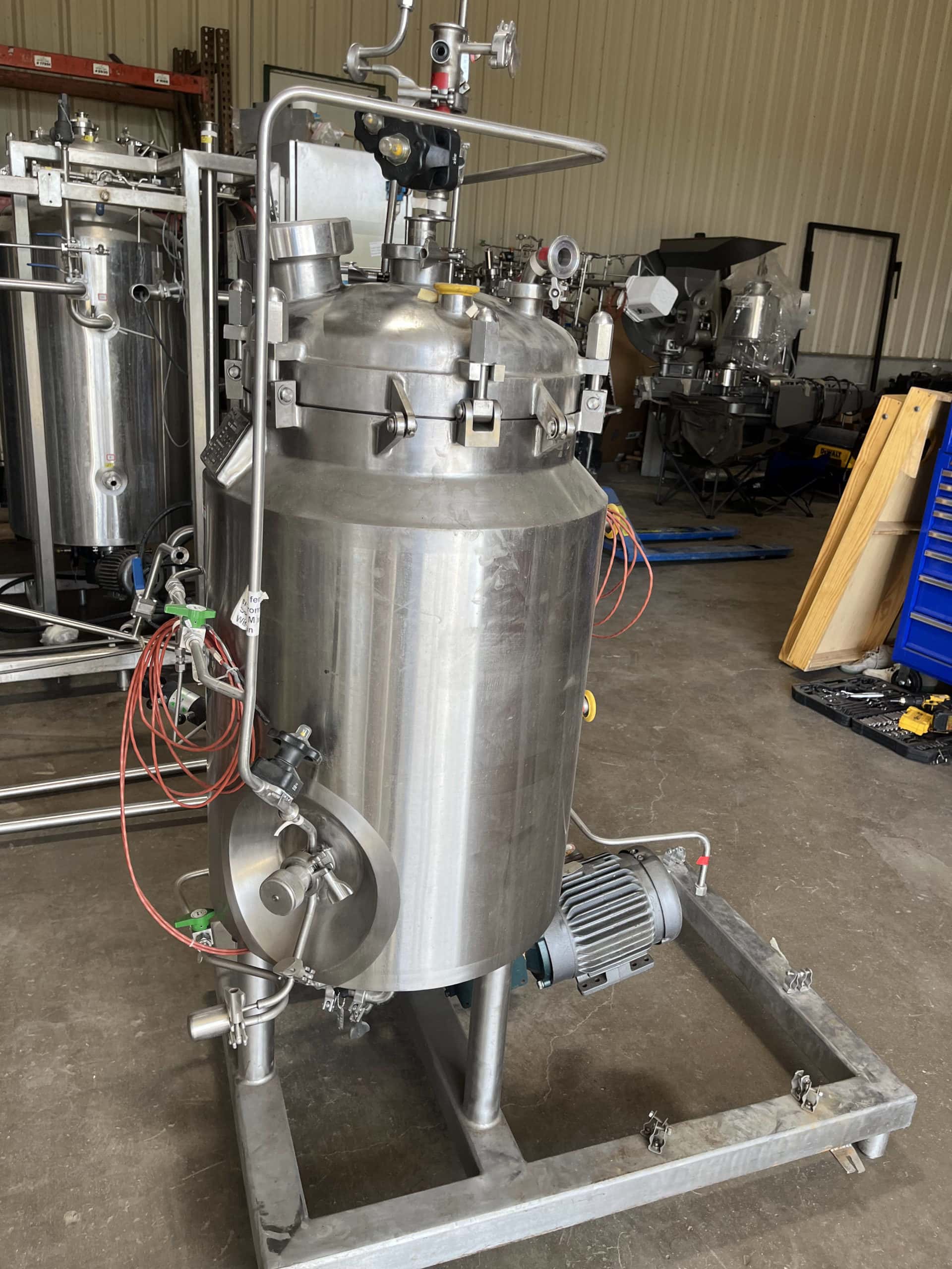 35 Gallon Jacketed Stainless Steel Vertical Tank w/ Agitation, 1997 - Image 2