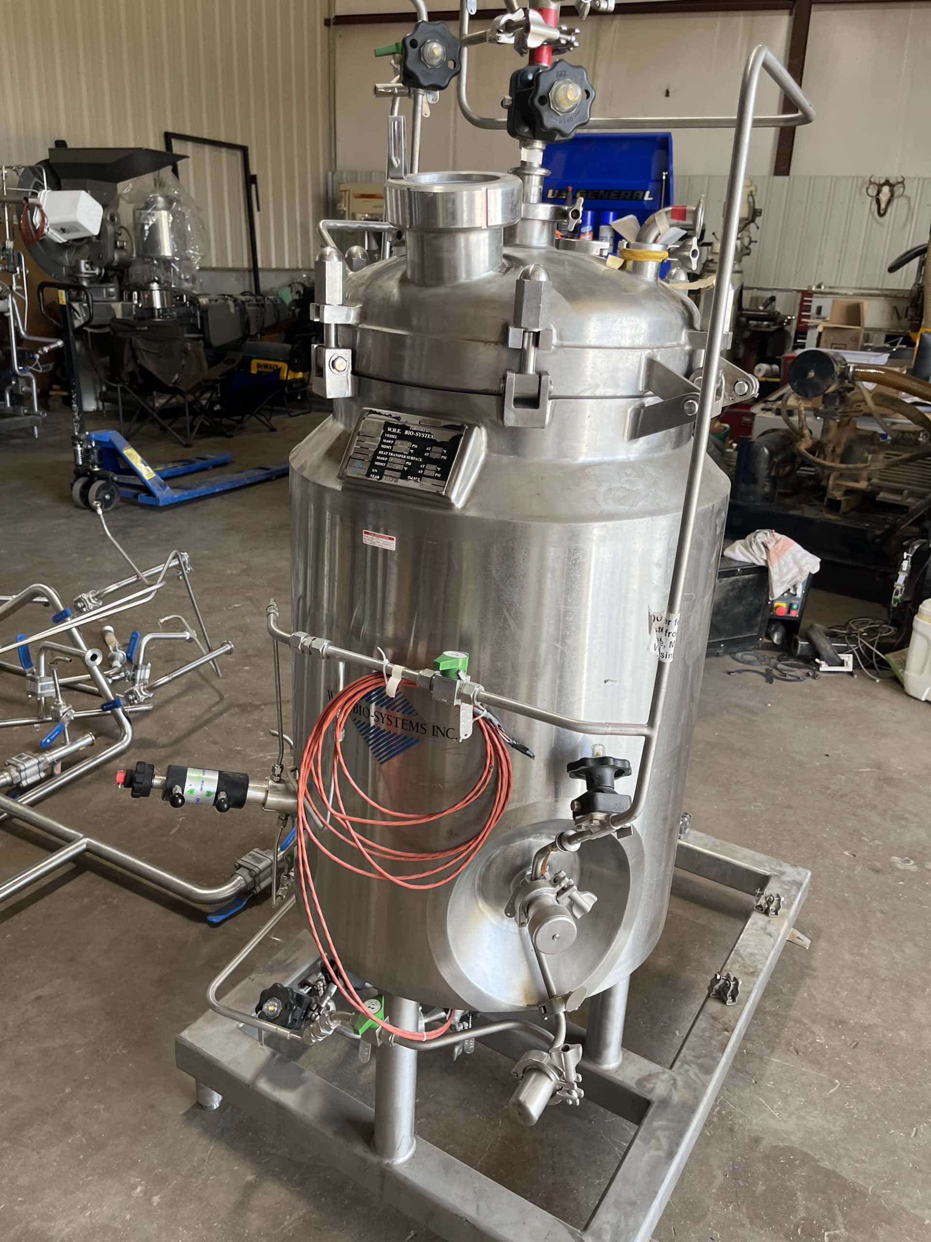 35 Gallon Jacketed Stainless Steel Vertical Tank w/ Agitation, 1997