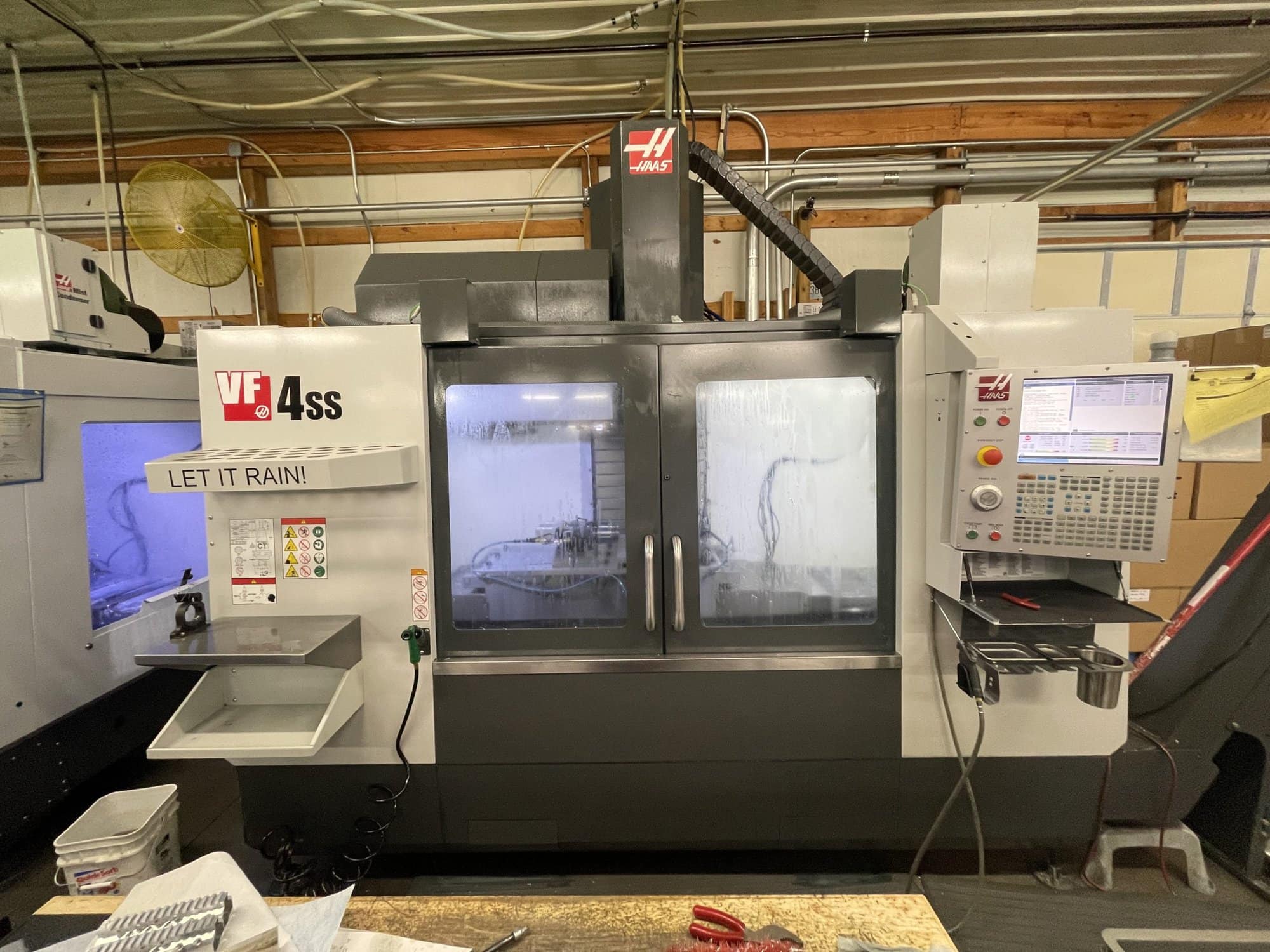 Haas VF-4SS VMC, 2020-15,000RPM, TSC, Multi-Auger, Mist Condenser, HSM
