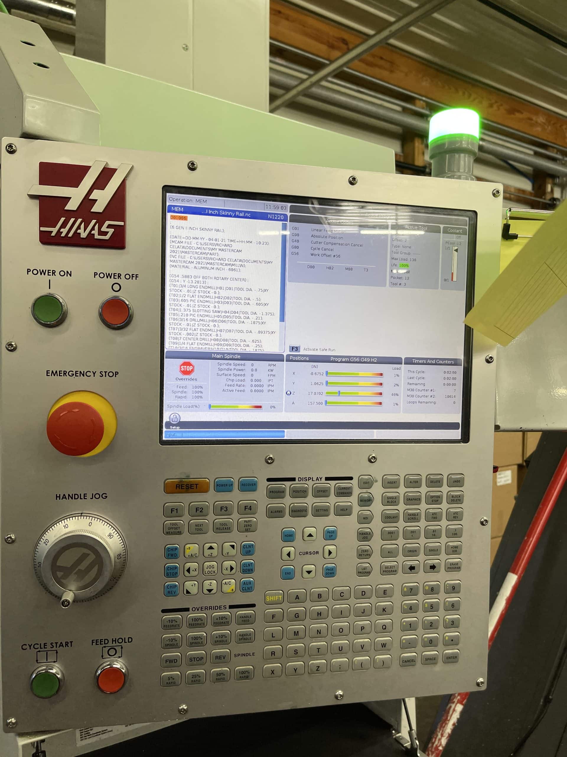 Haas VF-4SS VMC, 2020-15,000RPM, TSC, Multi-Auger, Mist Condenser, HSM - Image 2