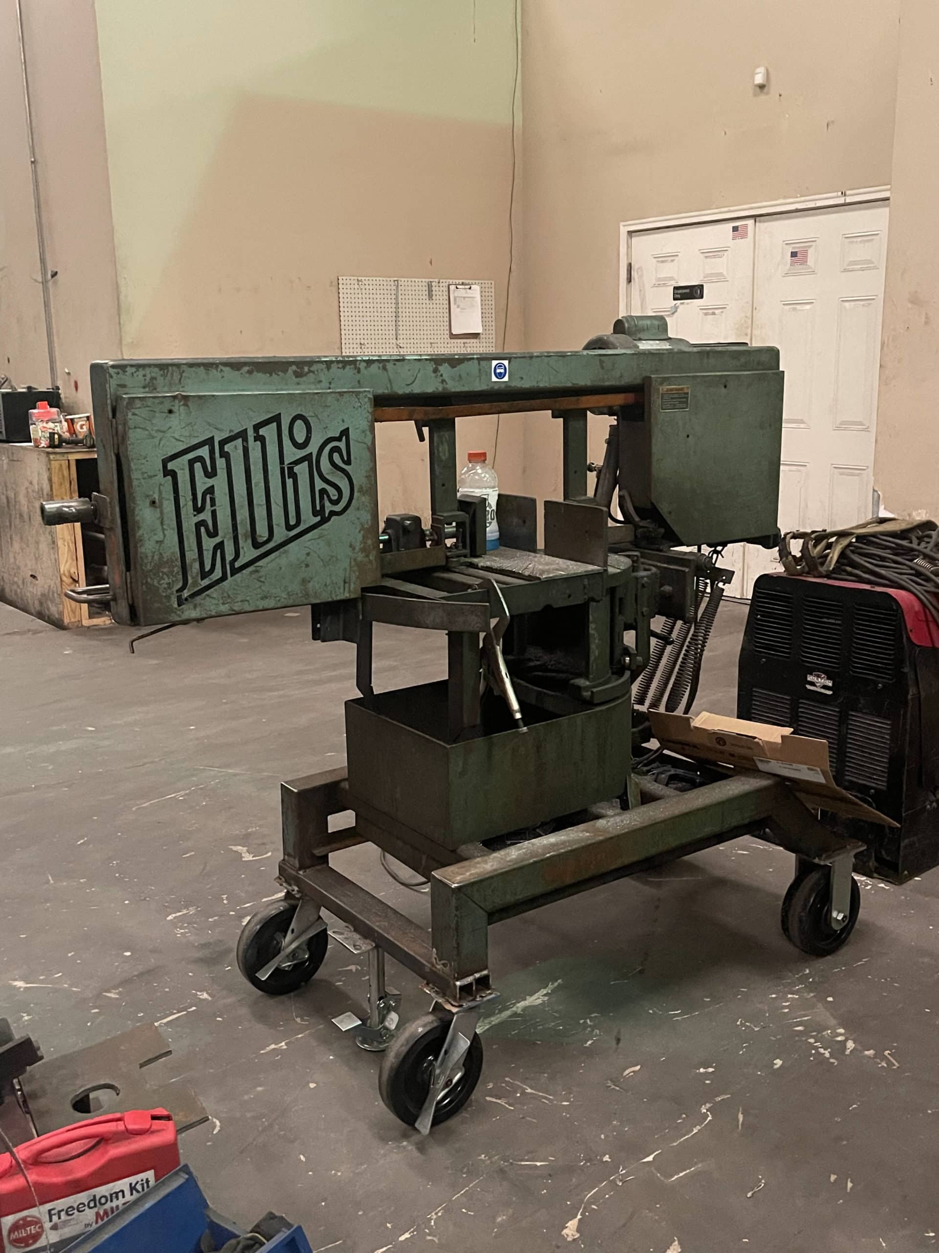 10" x 11" Ellis 1800 Dual Mitering Head Band Saw,