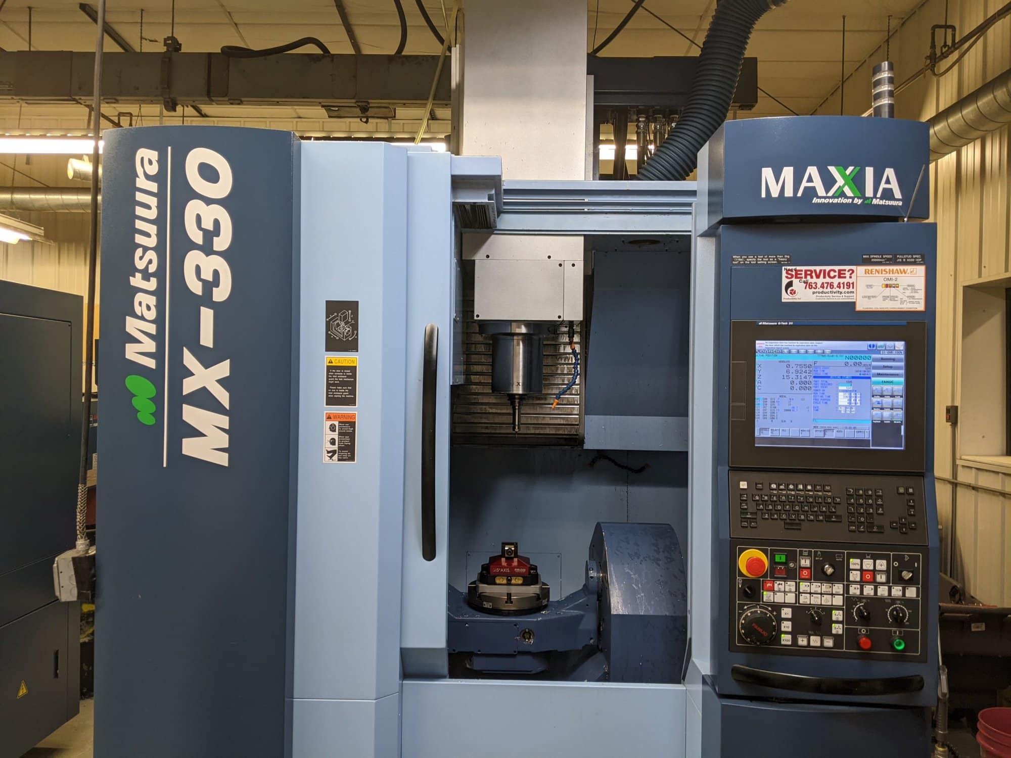Matsuura MX-330 VMC, 2017- 5 Axis, High Pressure Coolant, Renishaw Probe - Image 2