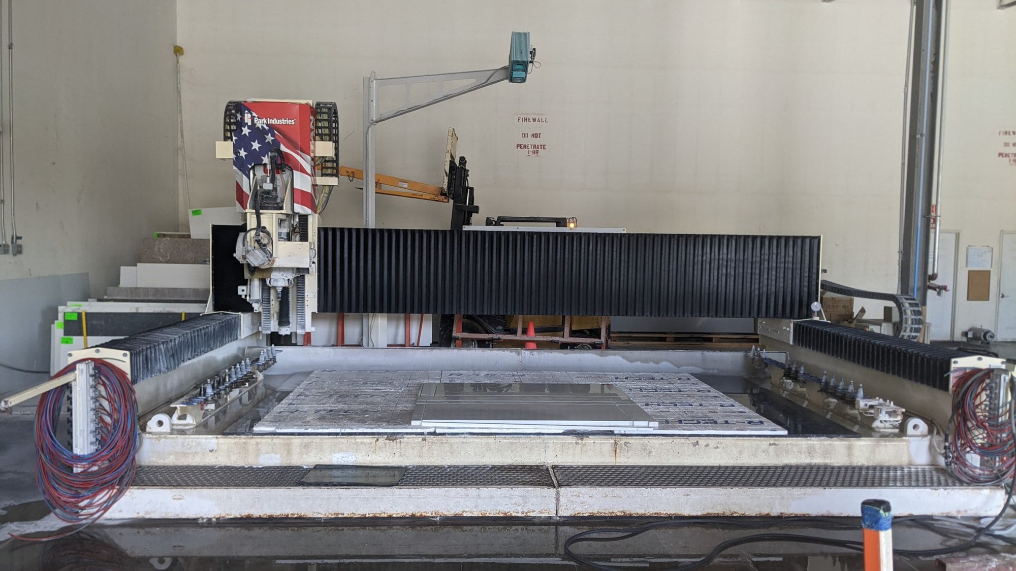 Titan Fab Center 14'x8' CNC Saw & Router, 2012- Overhead Laser, Tooling, Vacuum Pods Included