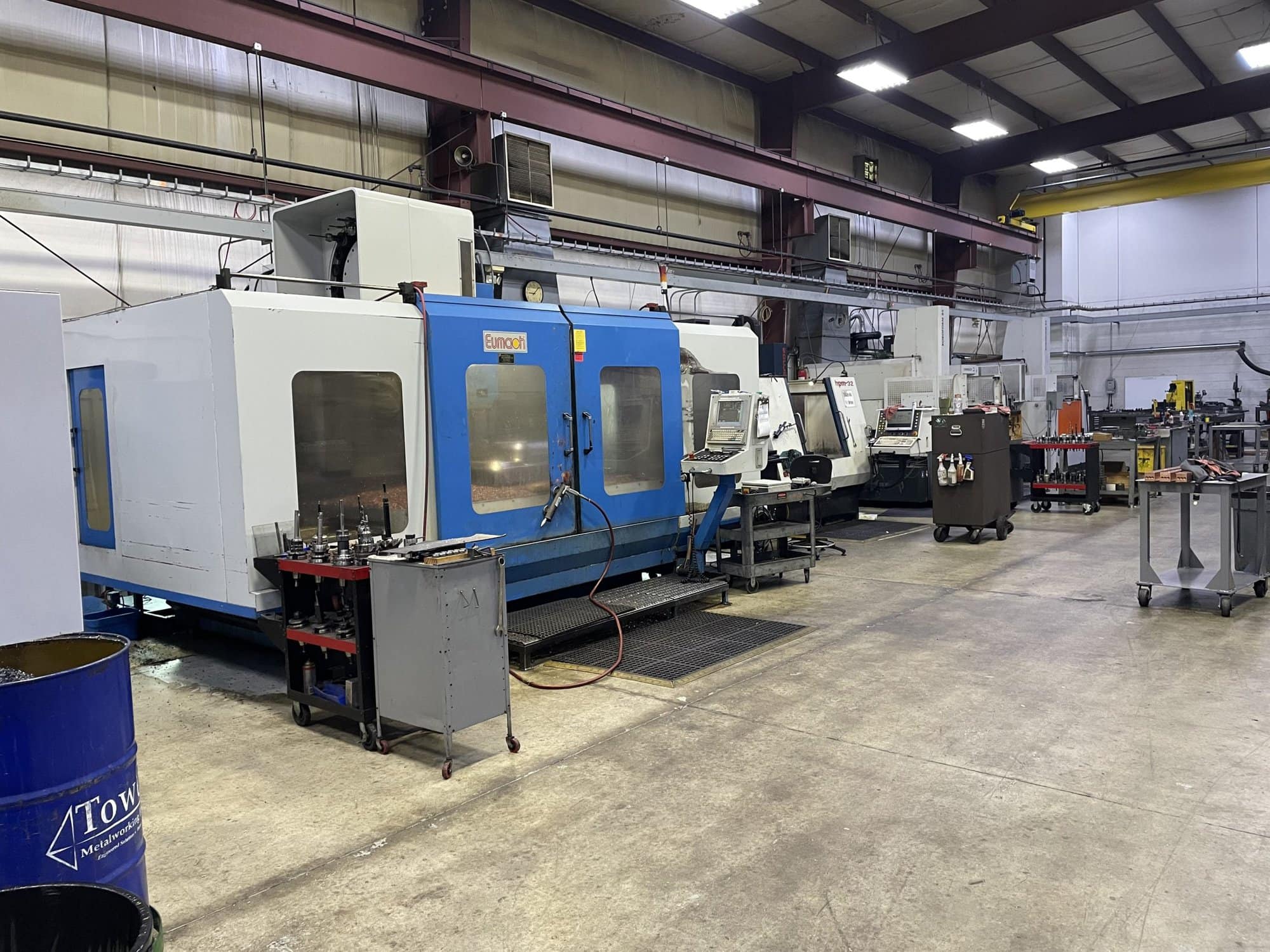 Eumach EBM-2150 HMC, 2002- 50 Taper, 20 ATC, 85" x 55" Travels