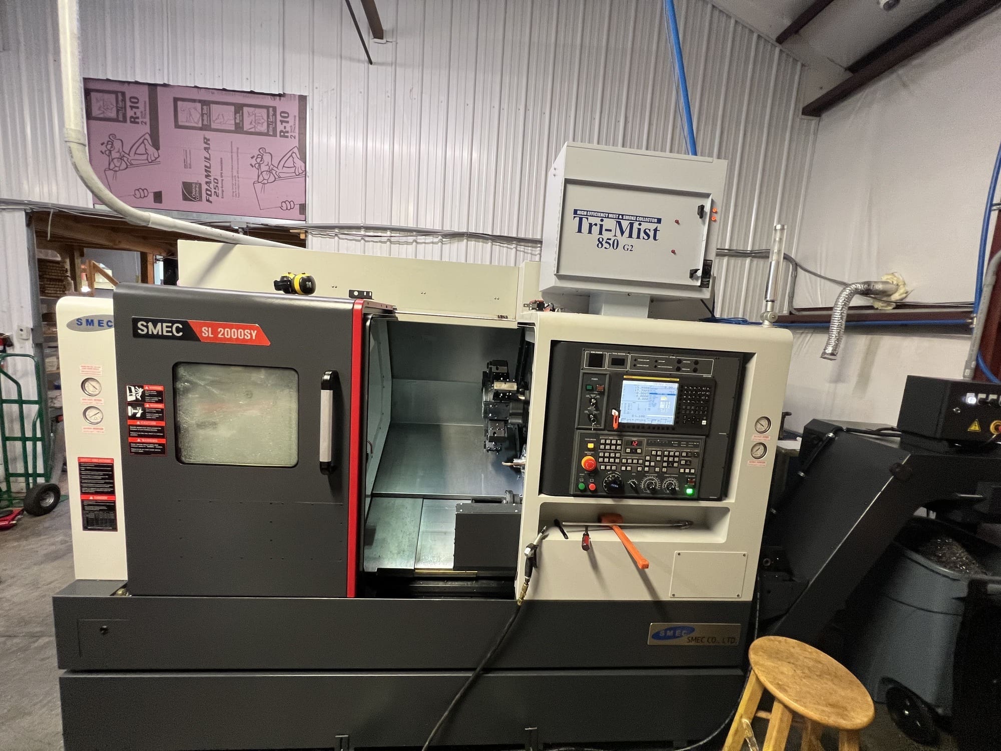 SMEC SL 2000SY CNC Lathe, 2019 - Parts Catcher, Y Axis, Sub Spindle, Fanuc Control