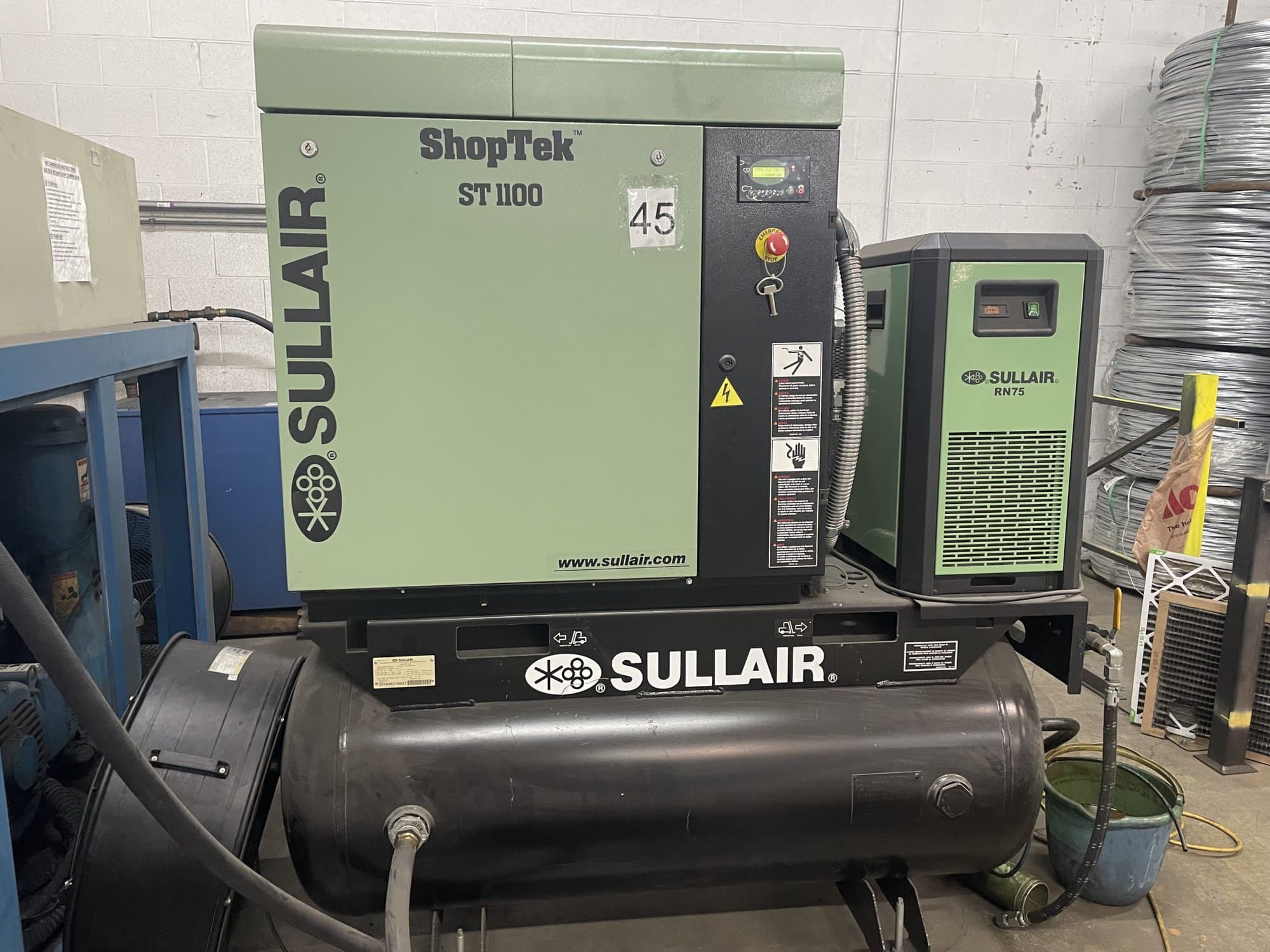 15 HP Sullair ST1109RD 15 AC Rotary Screw Air Compressor, 2014