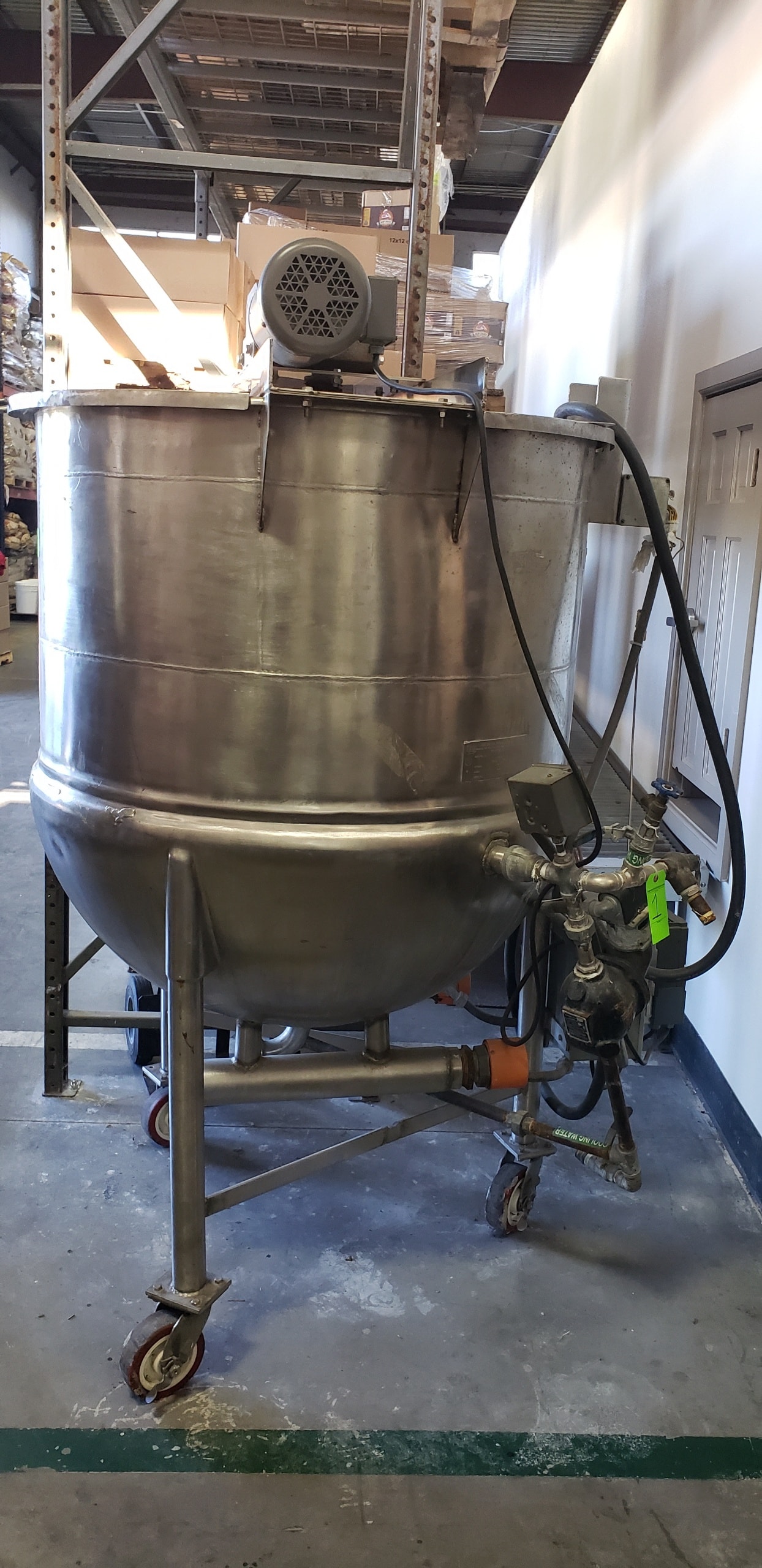 150 Gallon Lee Industries Stainless Steel Mixer Kettle, 1975